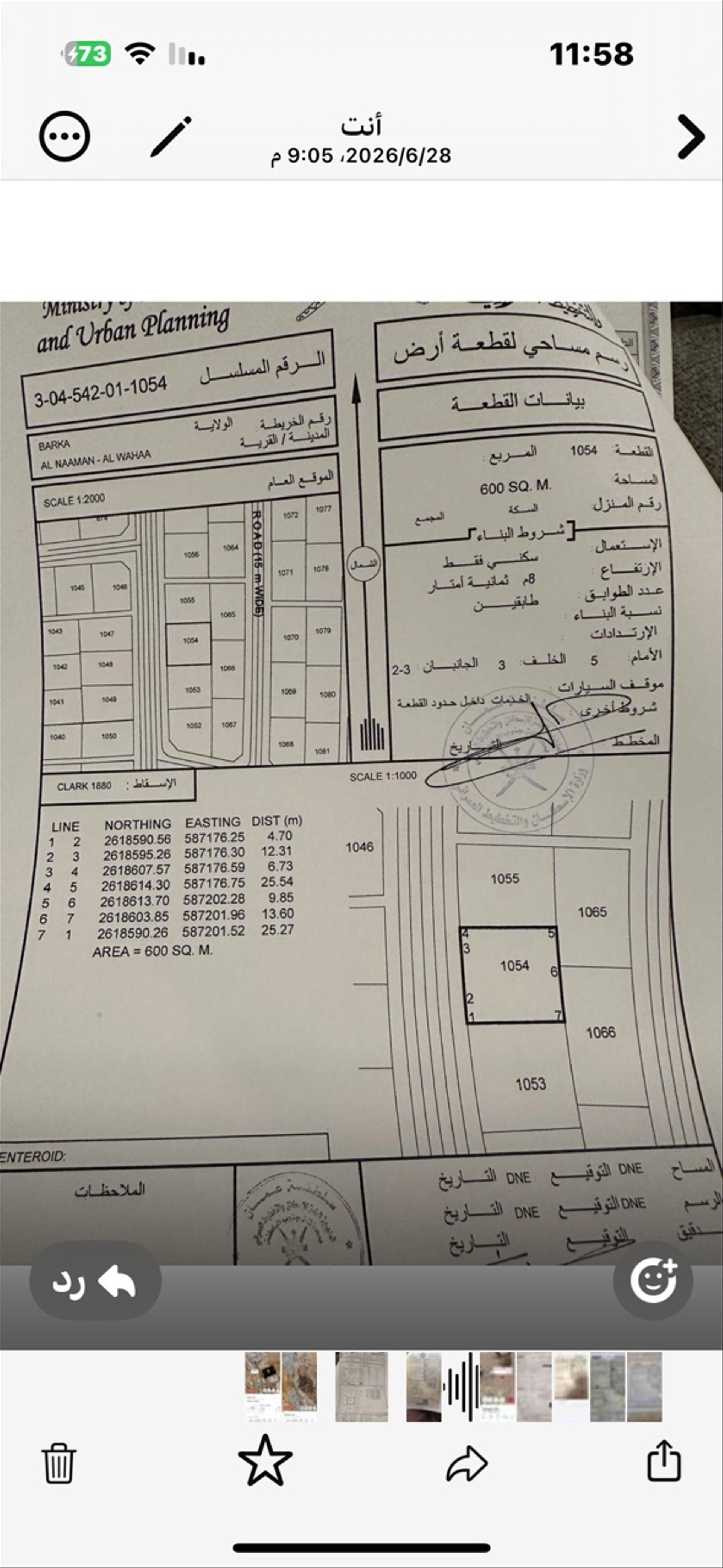 Residential Land in Ath Tharamid, Barka