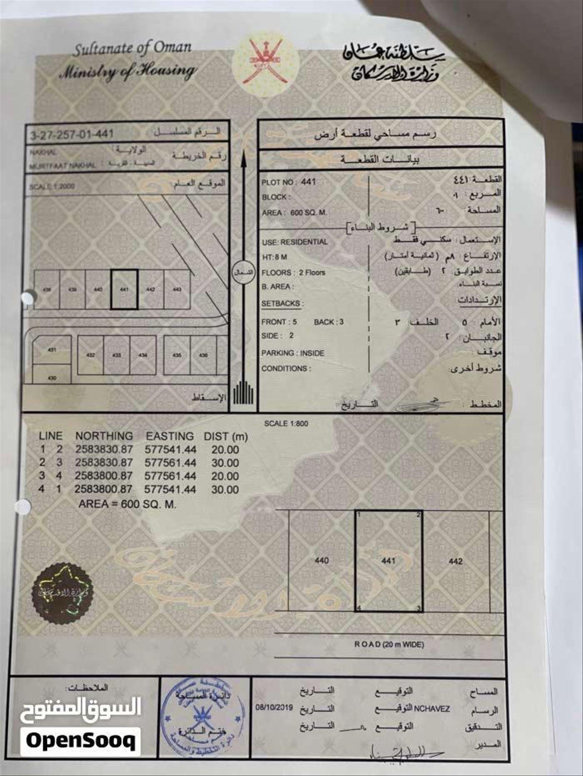 Residential Land in Al Batinah South, Nakhal