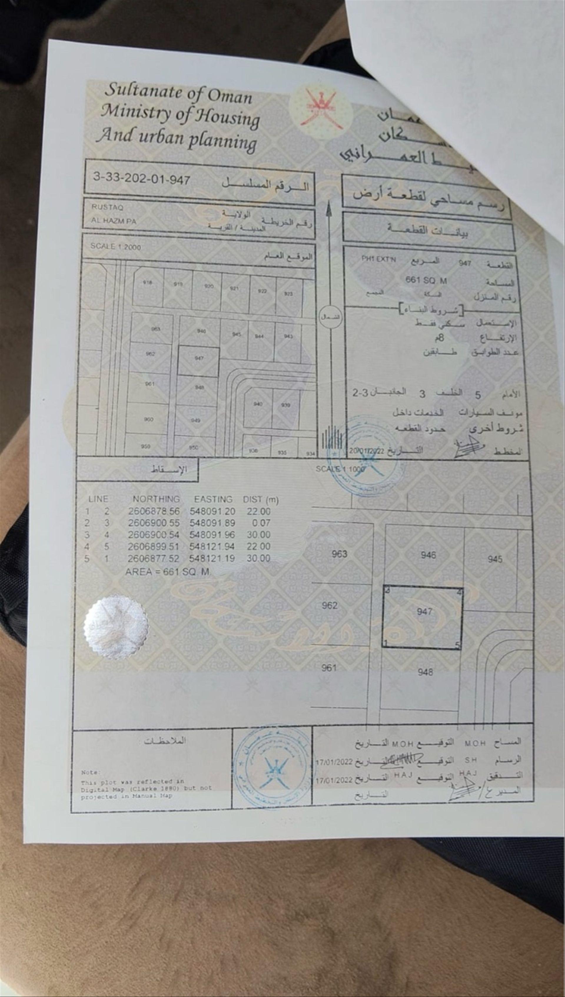 Residential Land in Ar Rustaq, Al Batinah South