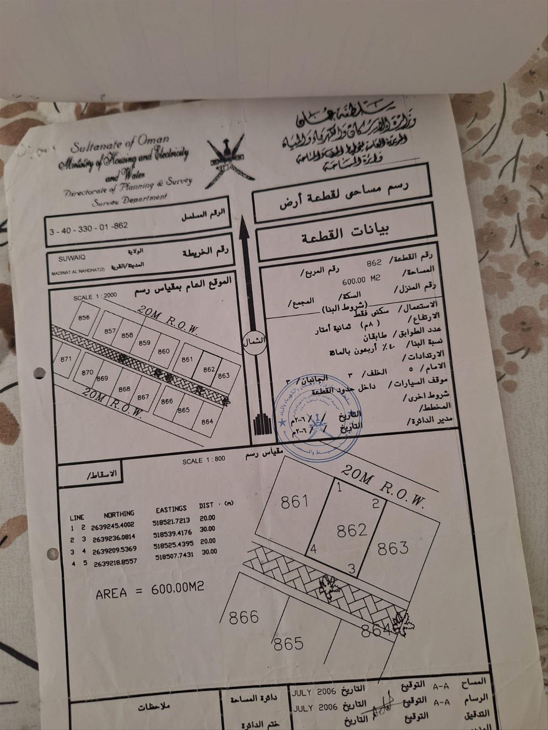 Residential Land in As Suwayq, Ruwayhah