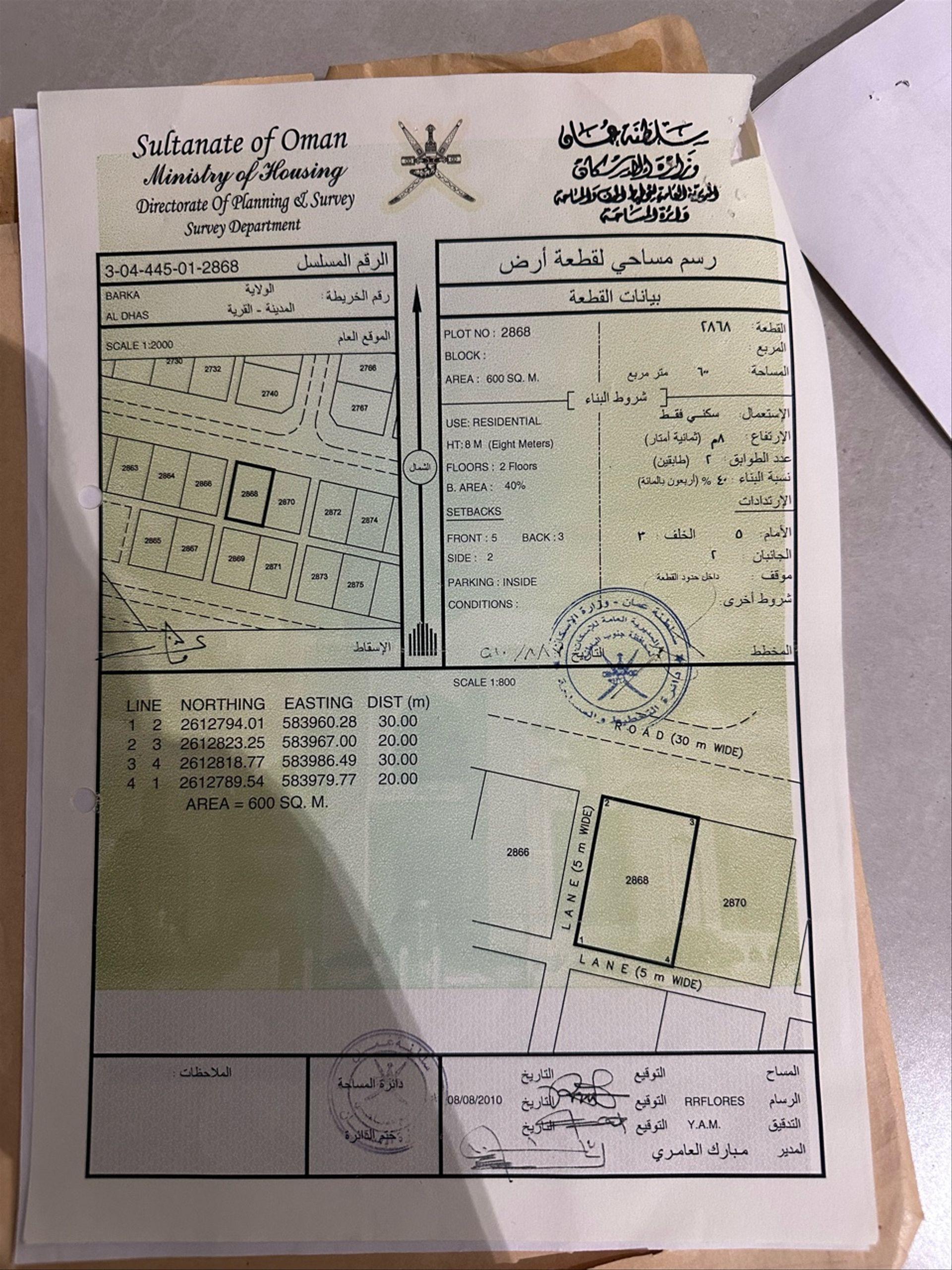 Residential Land in Al Iqayr, Barka