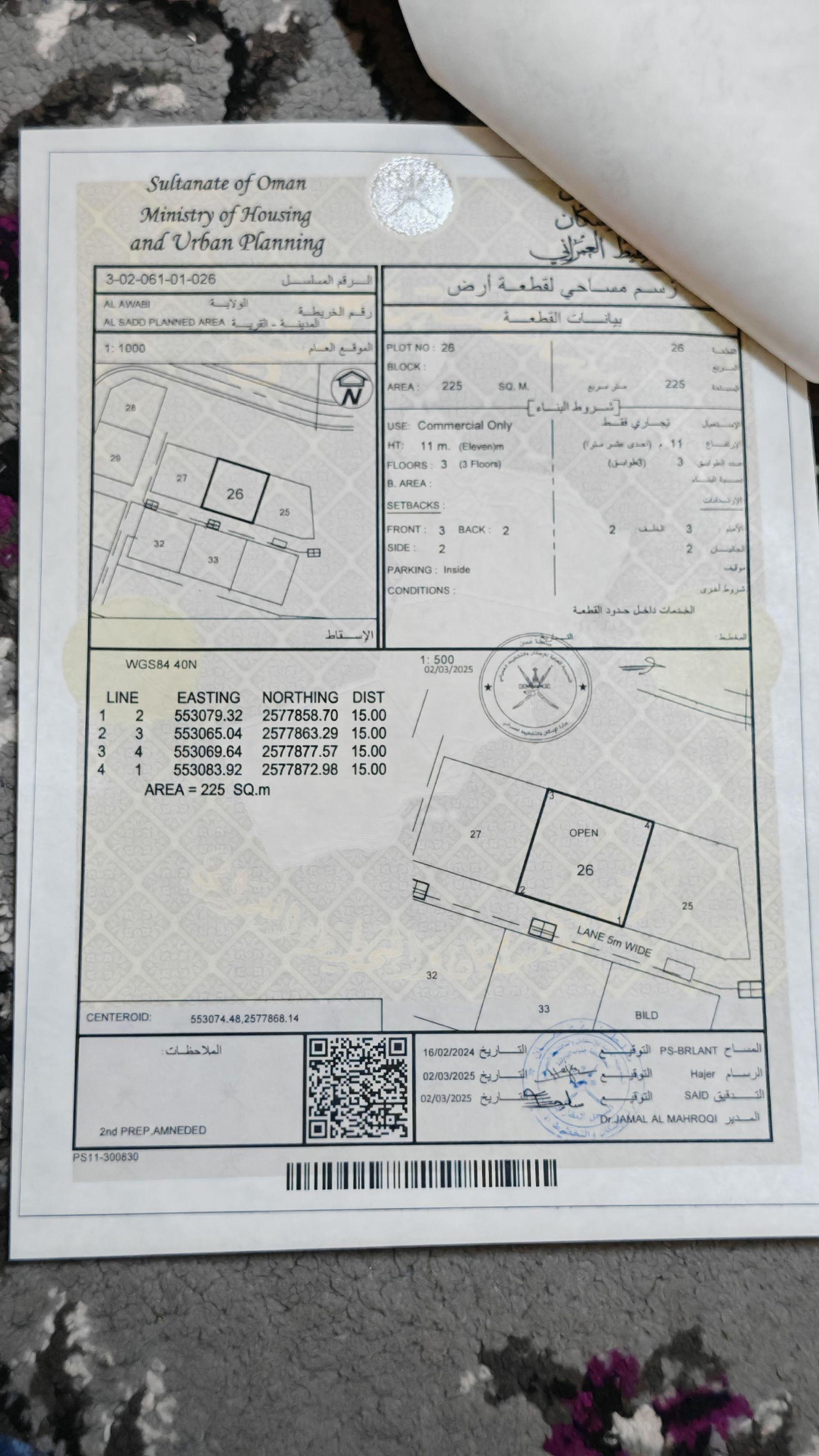 Commercial Land in Al Batinah South, Al Awabi