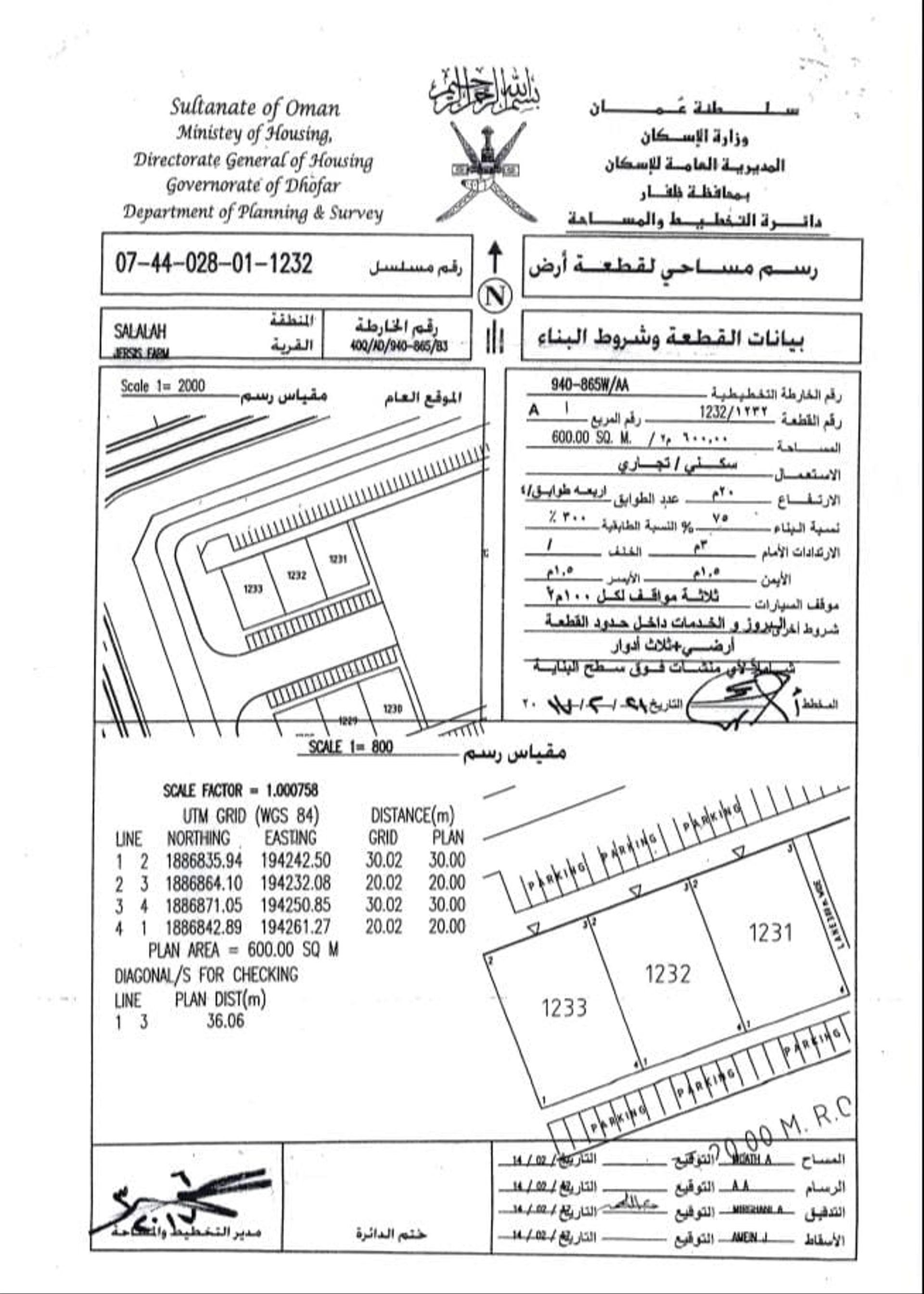 Commercial Land in Dhofar, Al Matar North