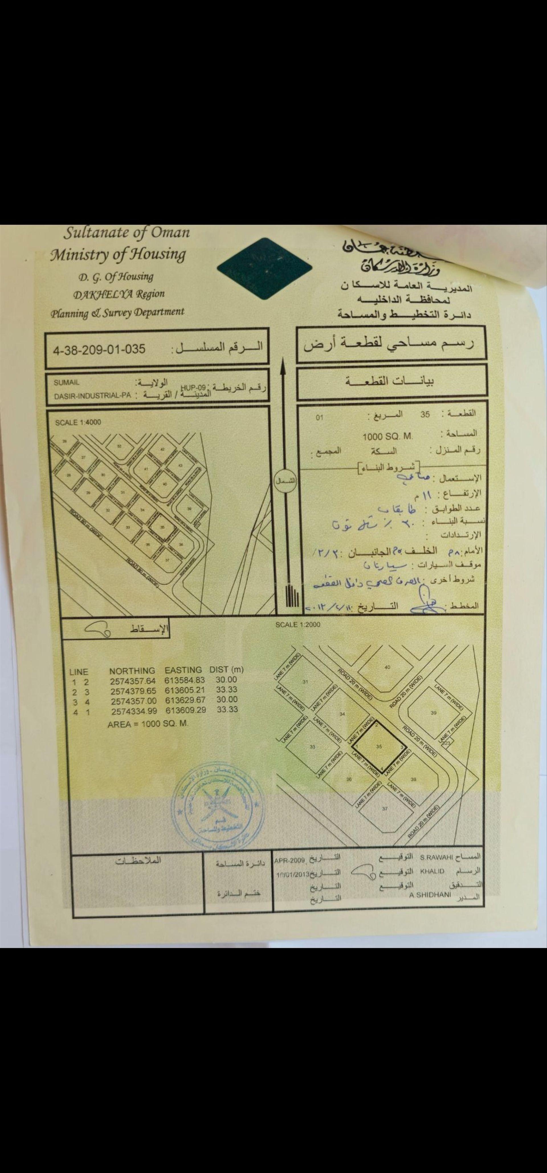 Industrial Land in Samail, Ad Dasur