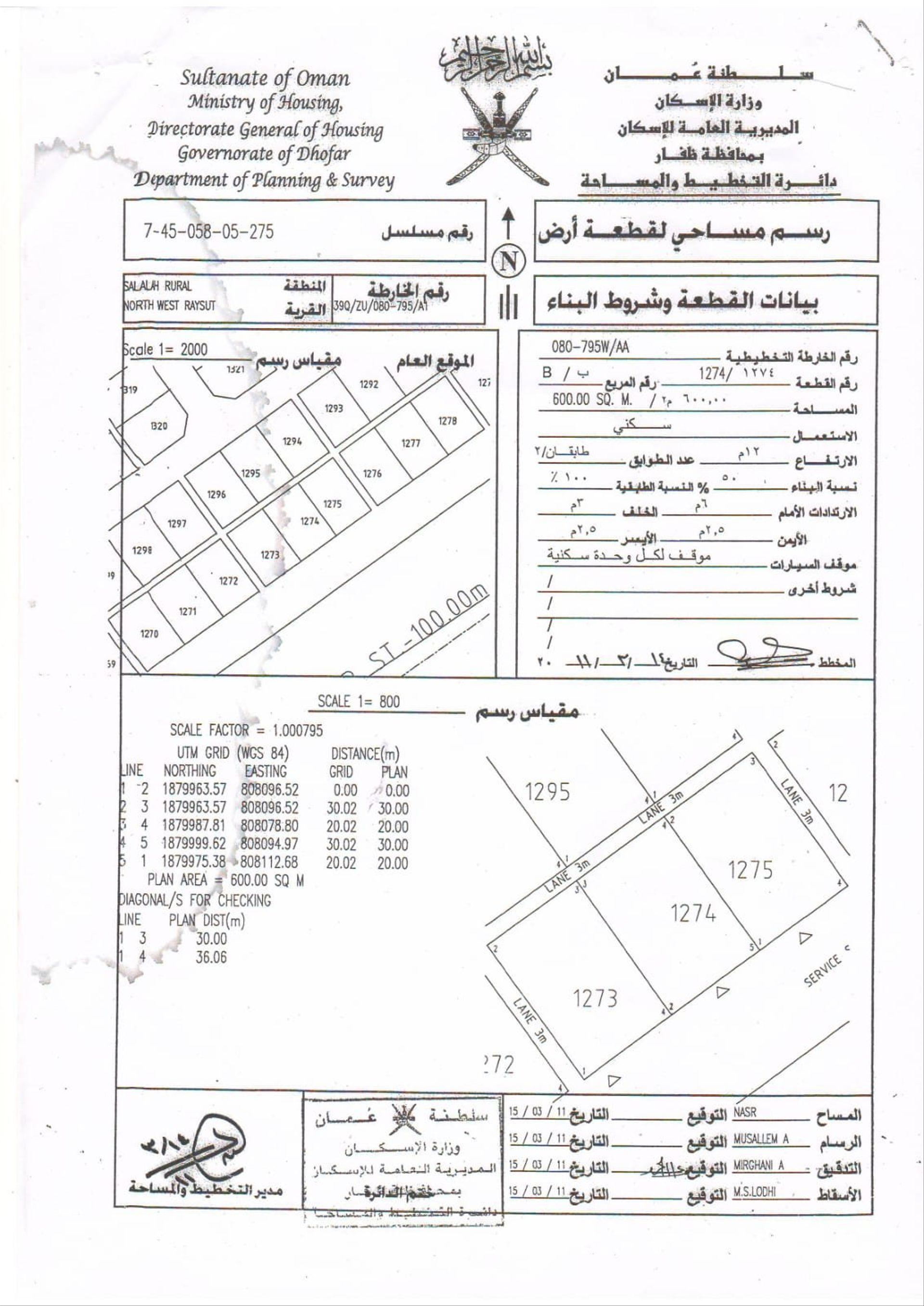 Residential Land in Dhofar, Ahlish
