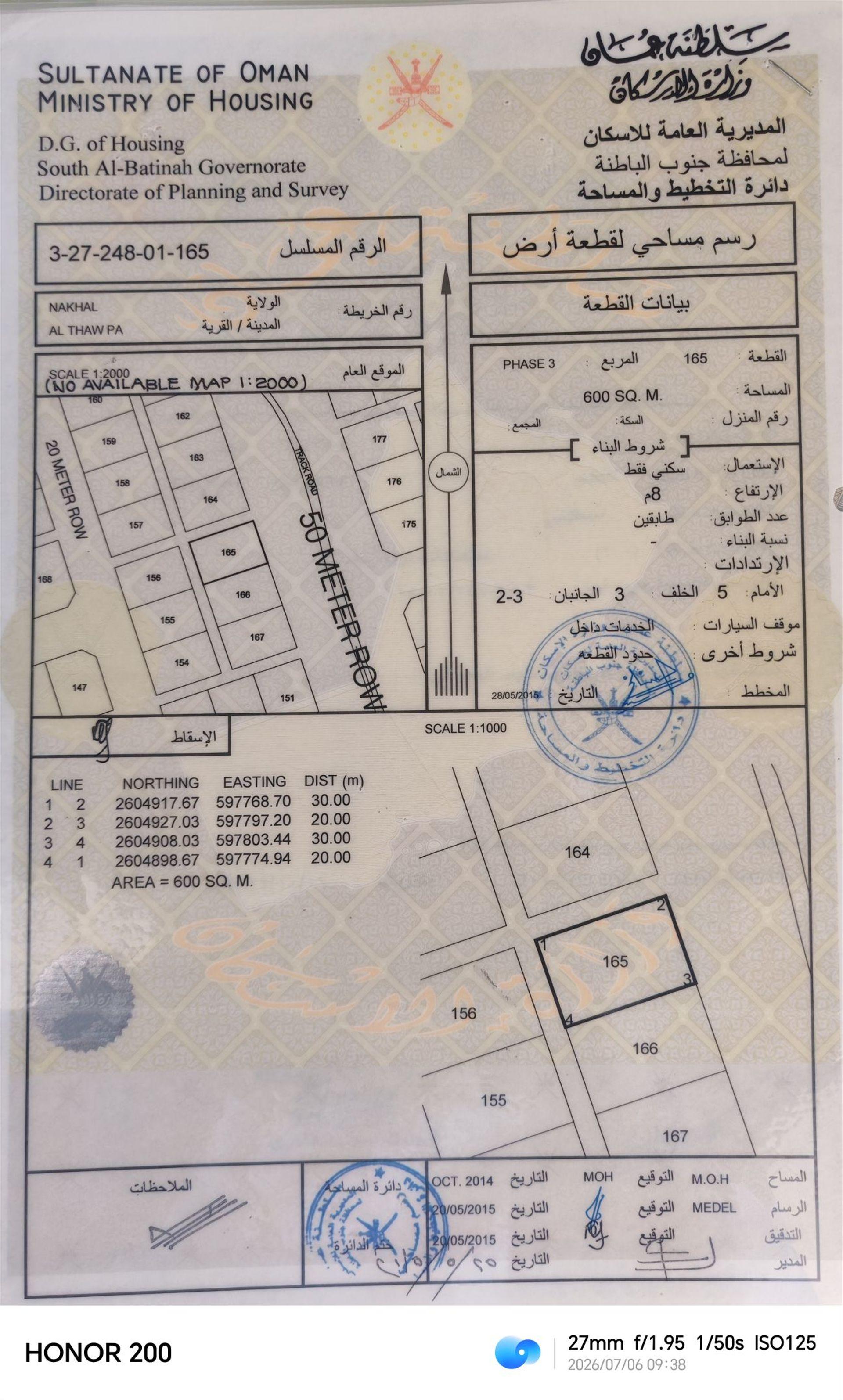 Residential Land in Nakhal, Sayh Salmah
