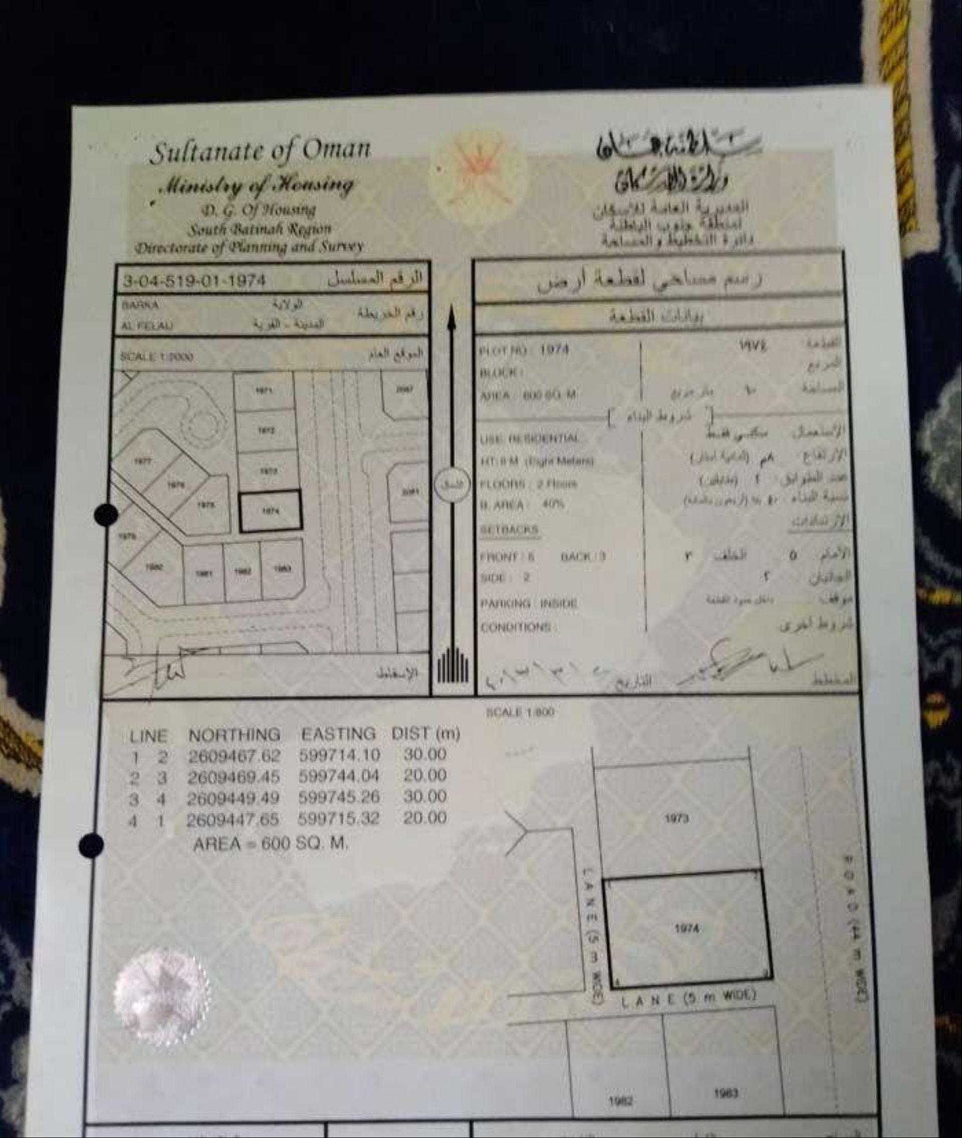 Residential Land in Barka, Al Fulayj