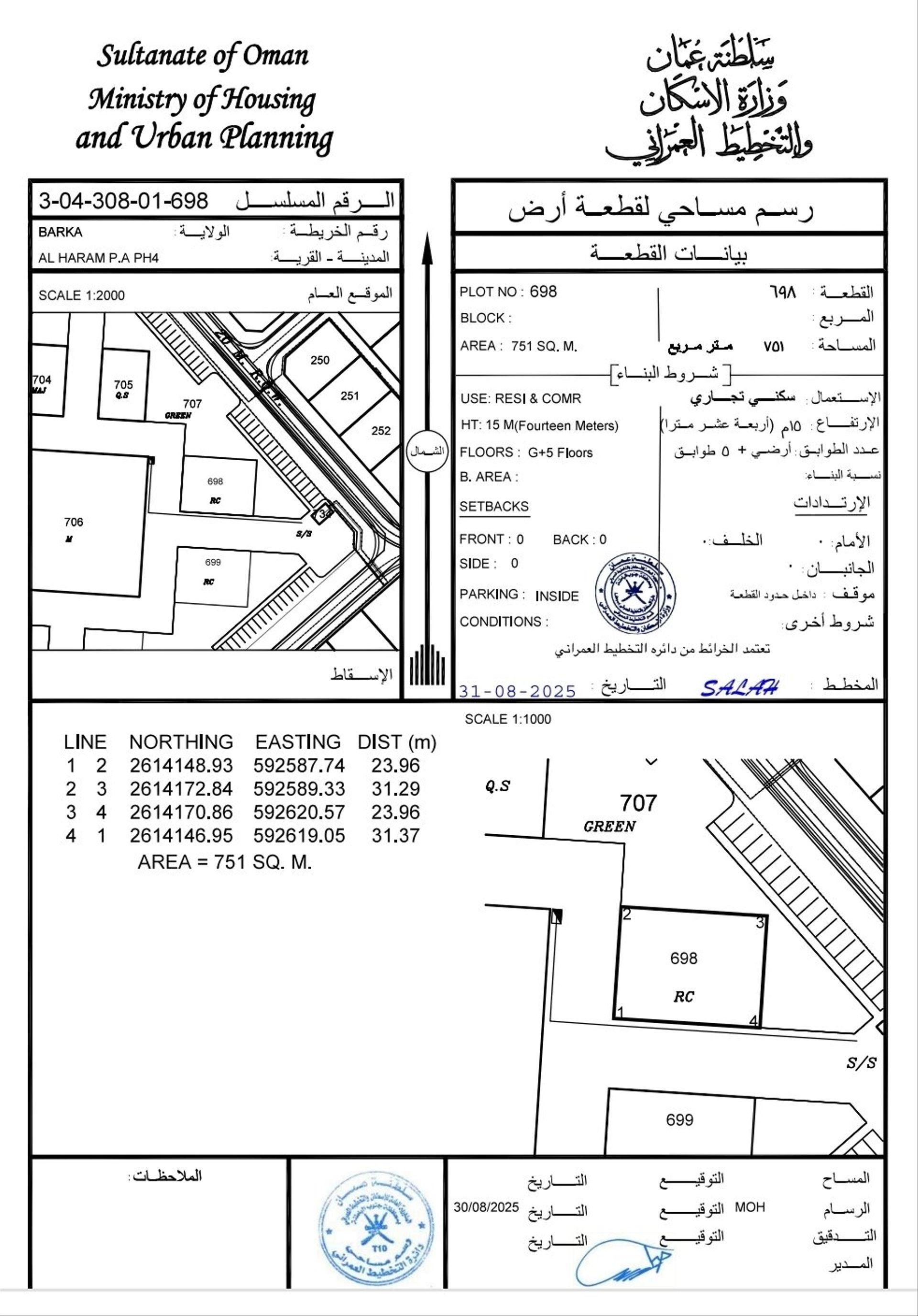 Commercial Land in Al Harm, Barka