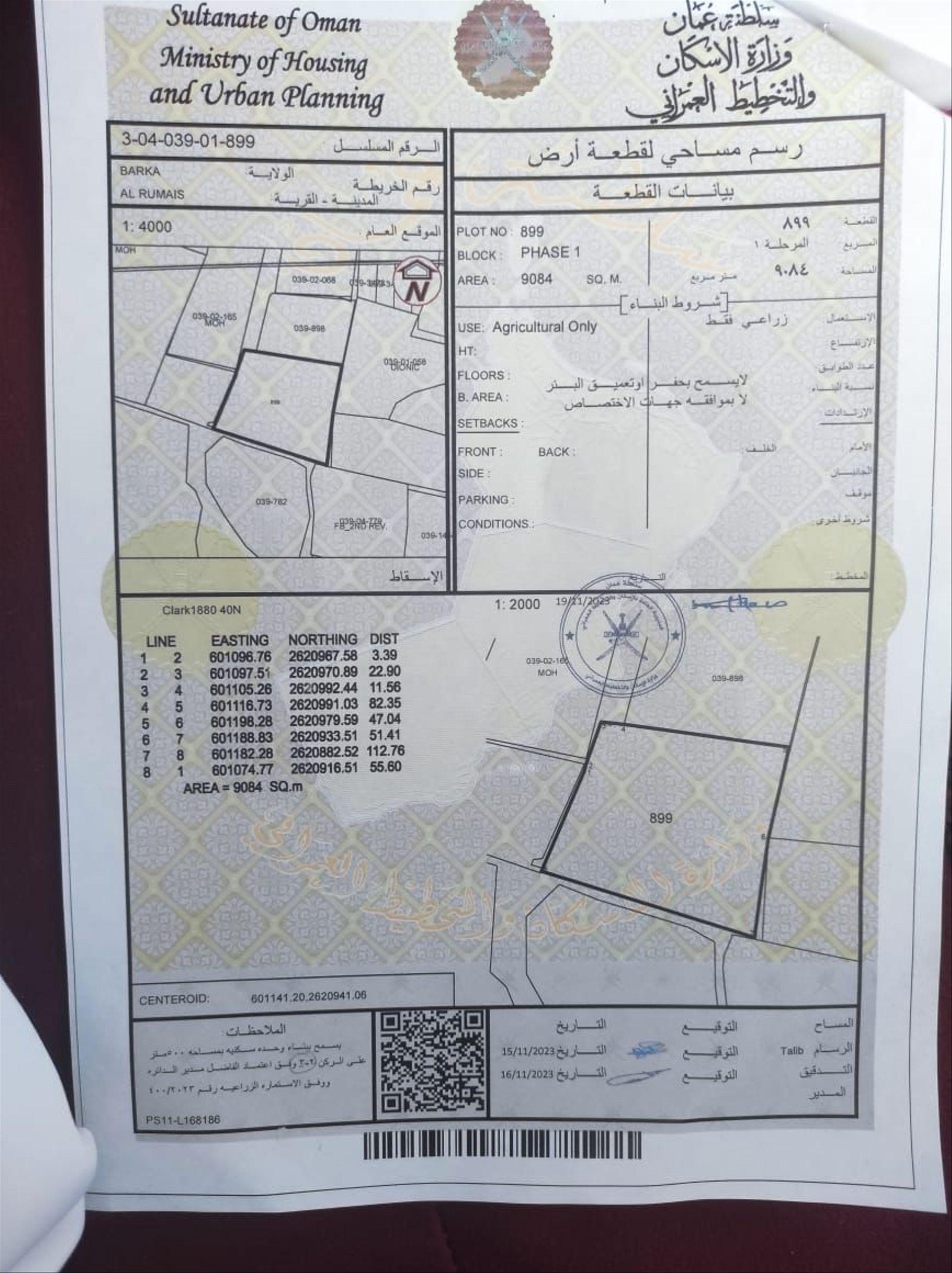 Residential Land in Barka, Ar Rumays