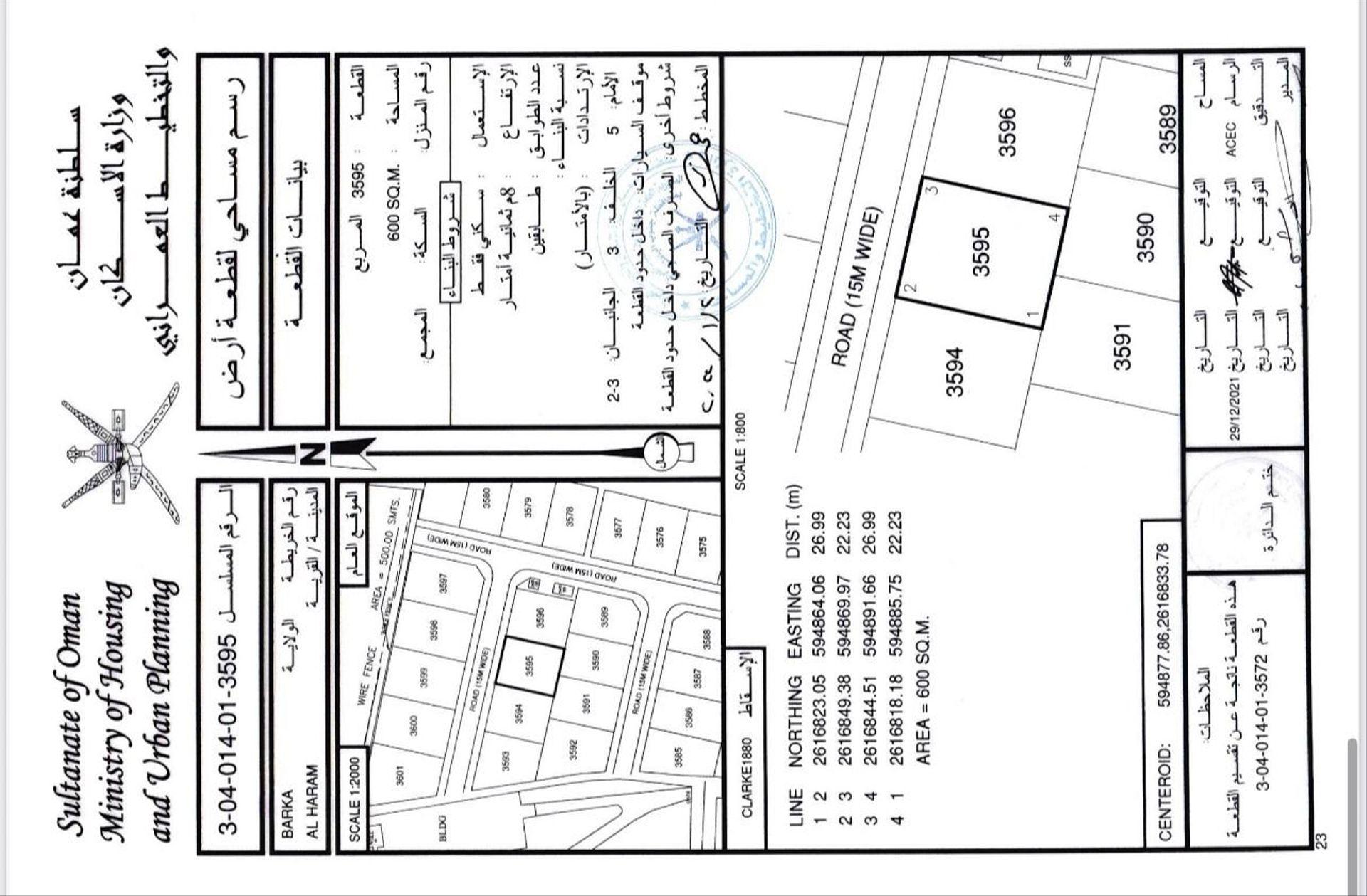 Residential Land in Al Harm, Barka