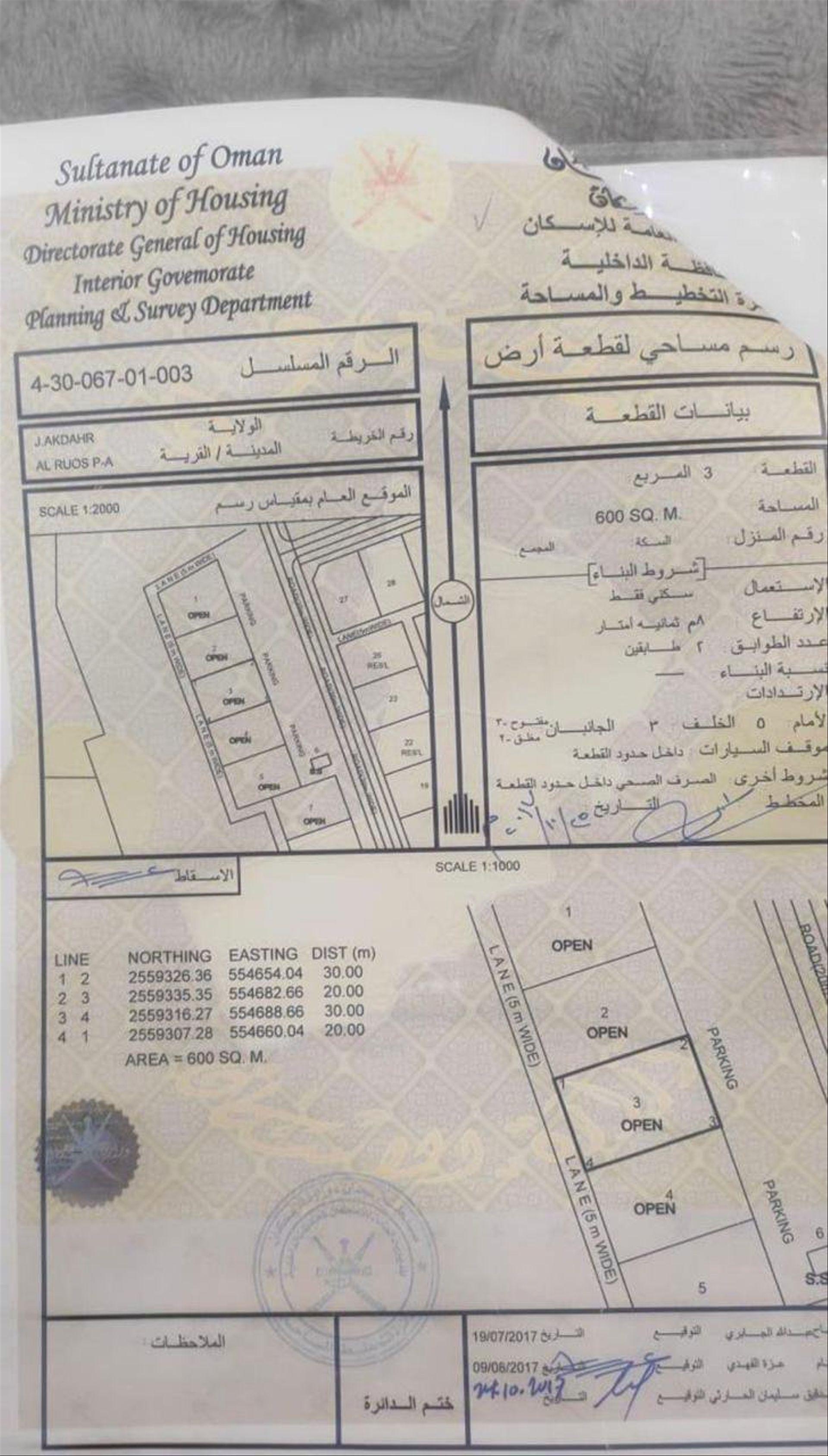 Residential Land in Nizwa, Hayl Ad Diyar