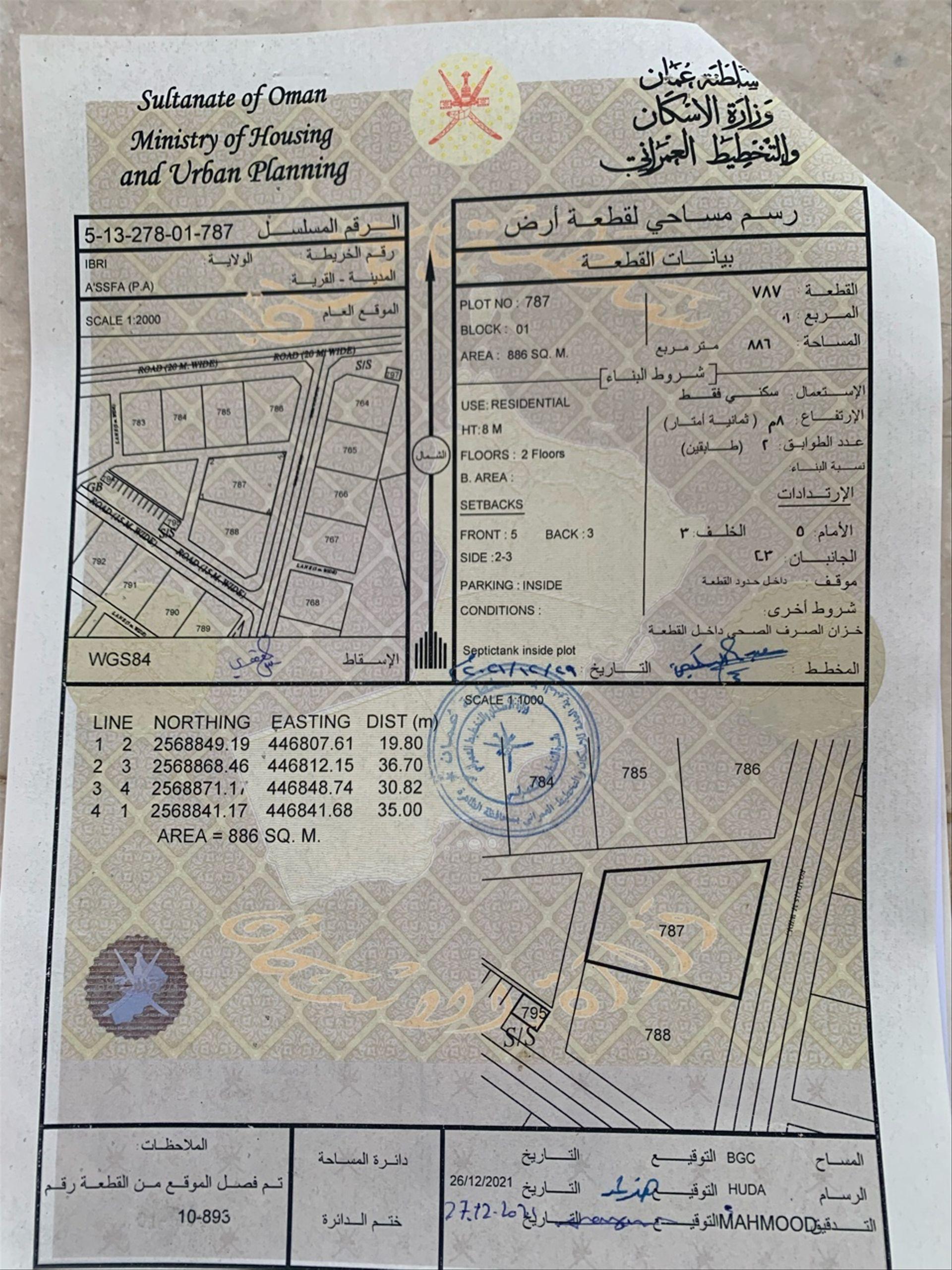 Residential Land in Hijar, Ibri