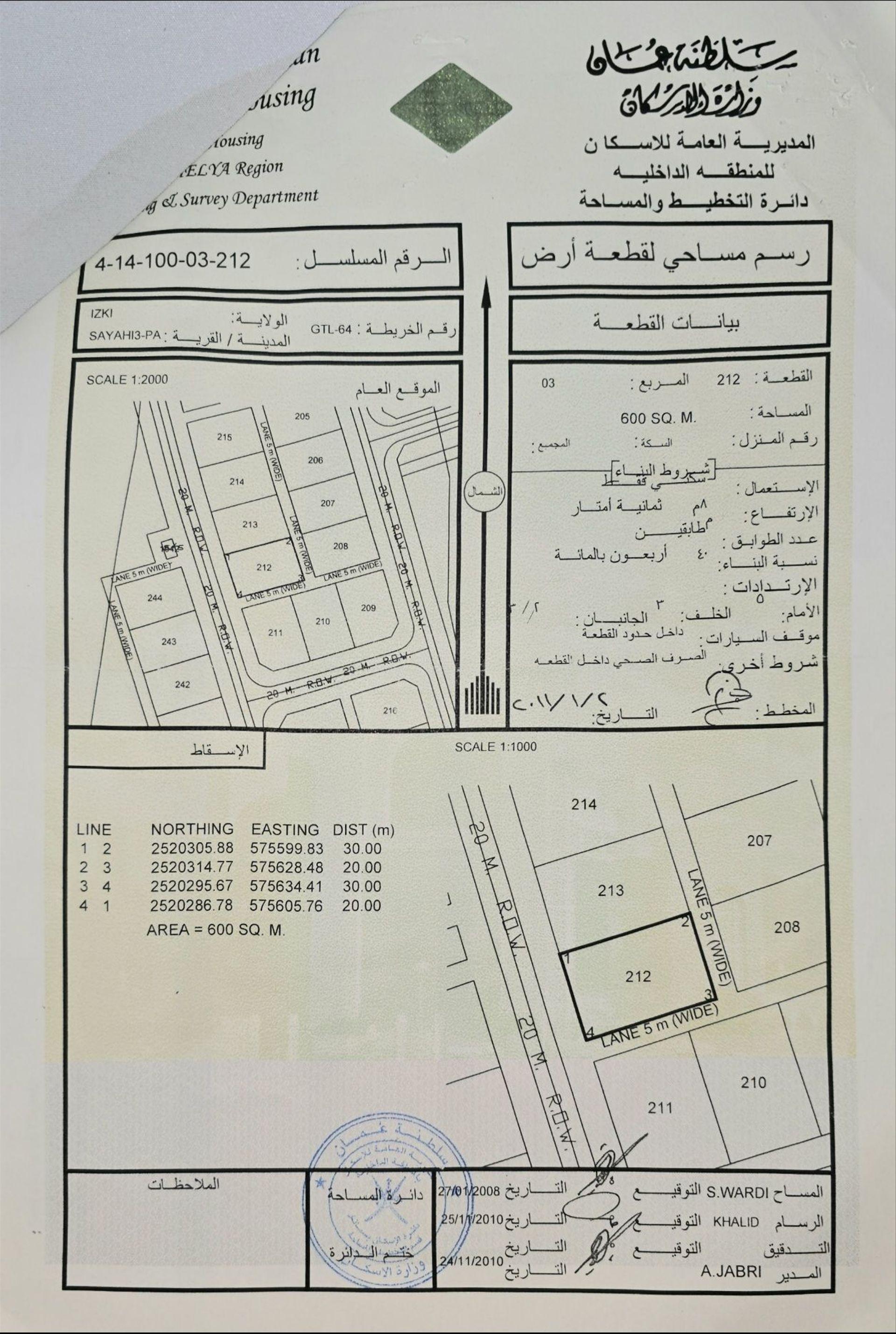 Residential Land in Izki, Ad Dakhliyah