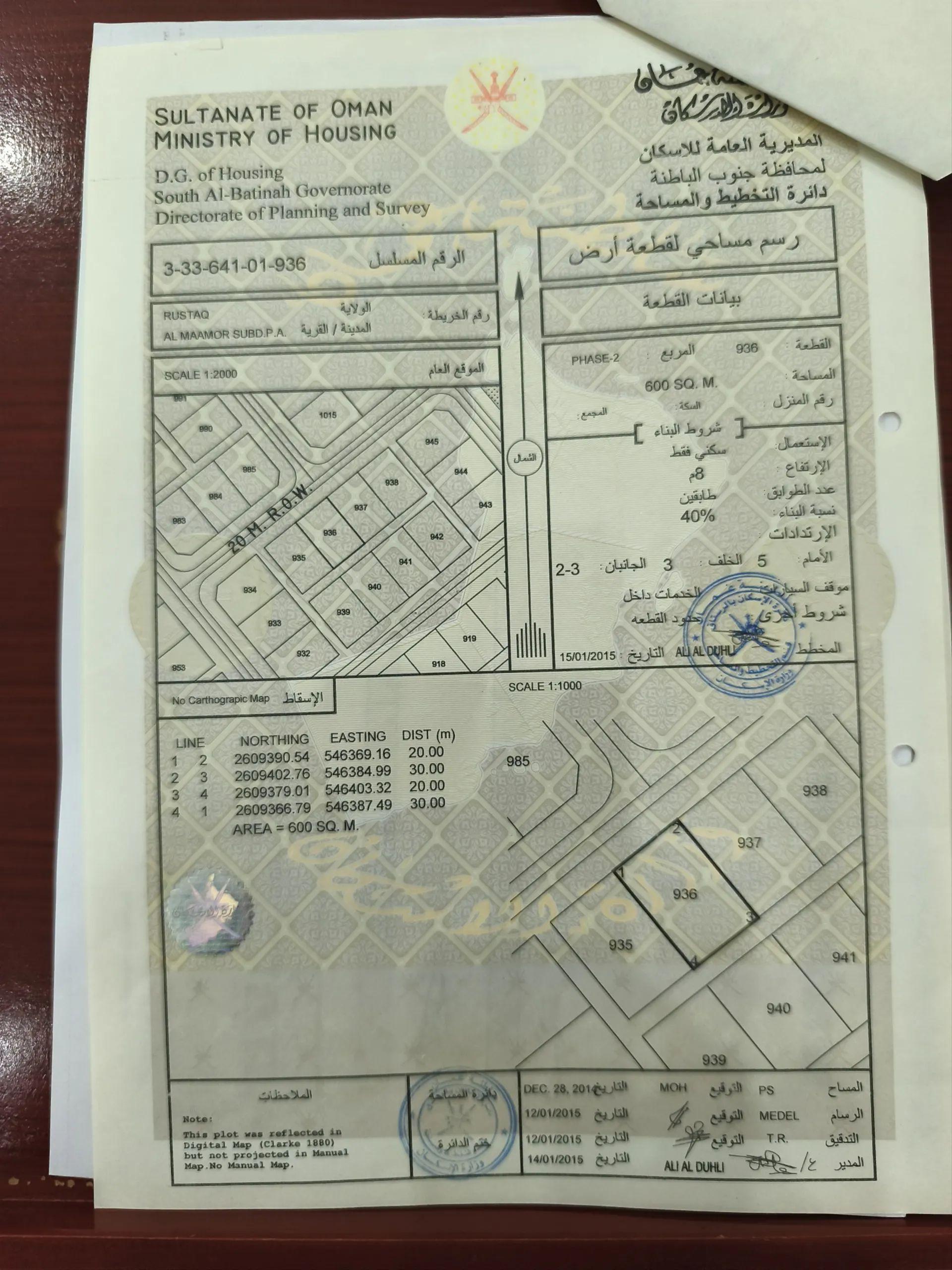Residential Land in Ar Rustaq, Al Batinah South
