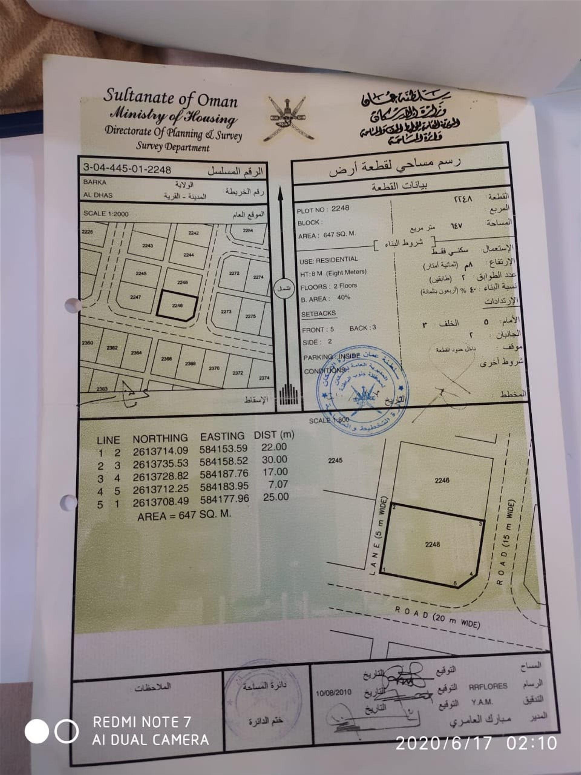 Residential Land in Al Iqayr, Barka