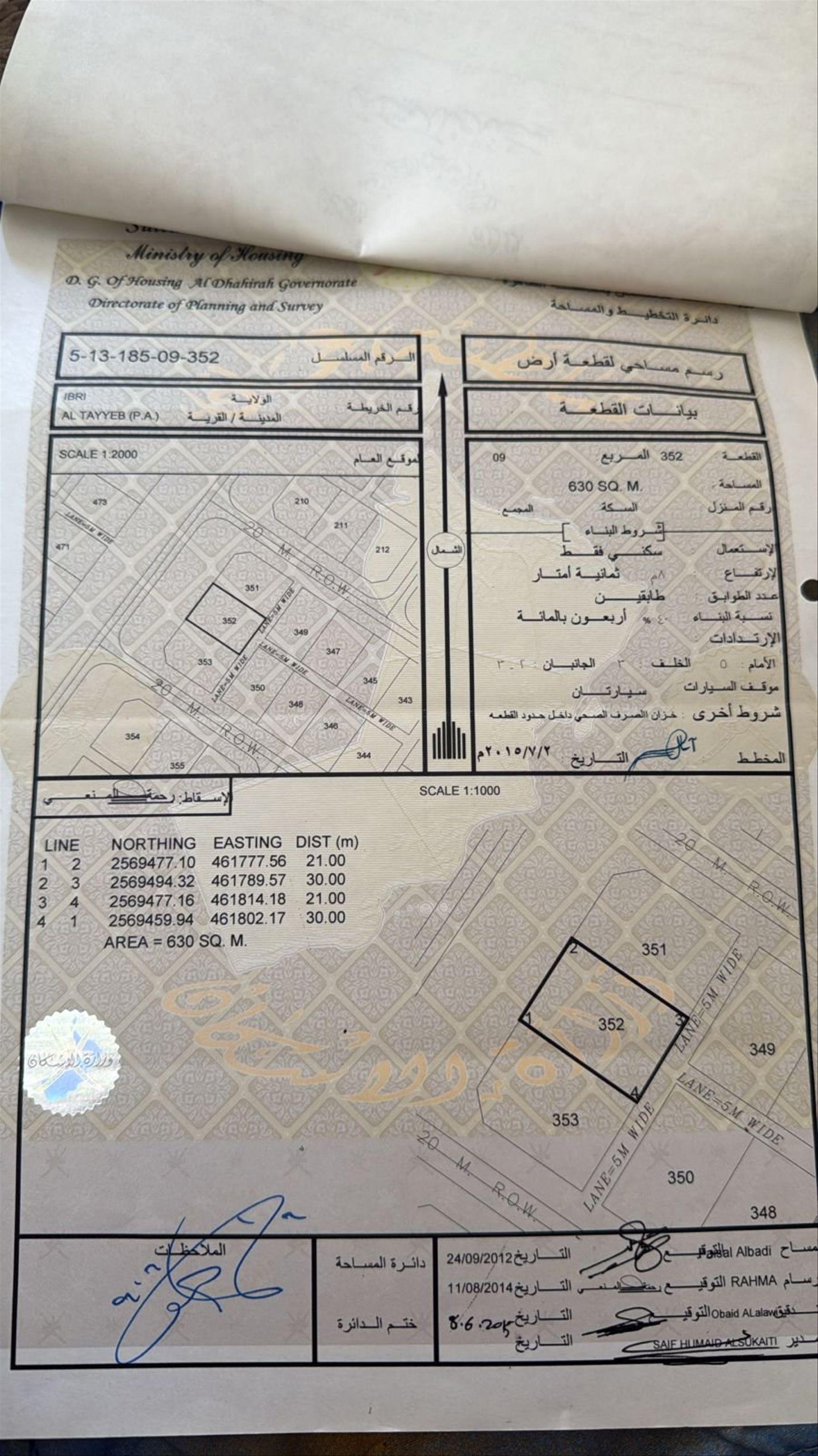 Residential Land in Ibri, Al Mankas