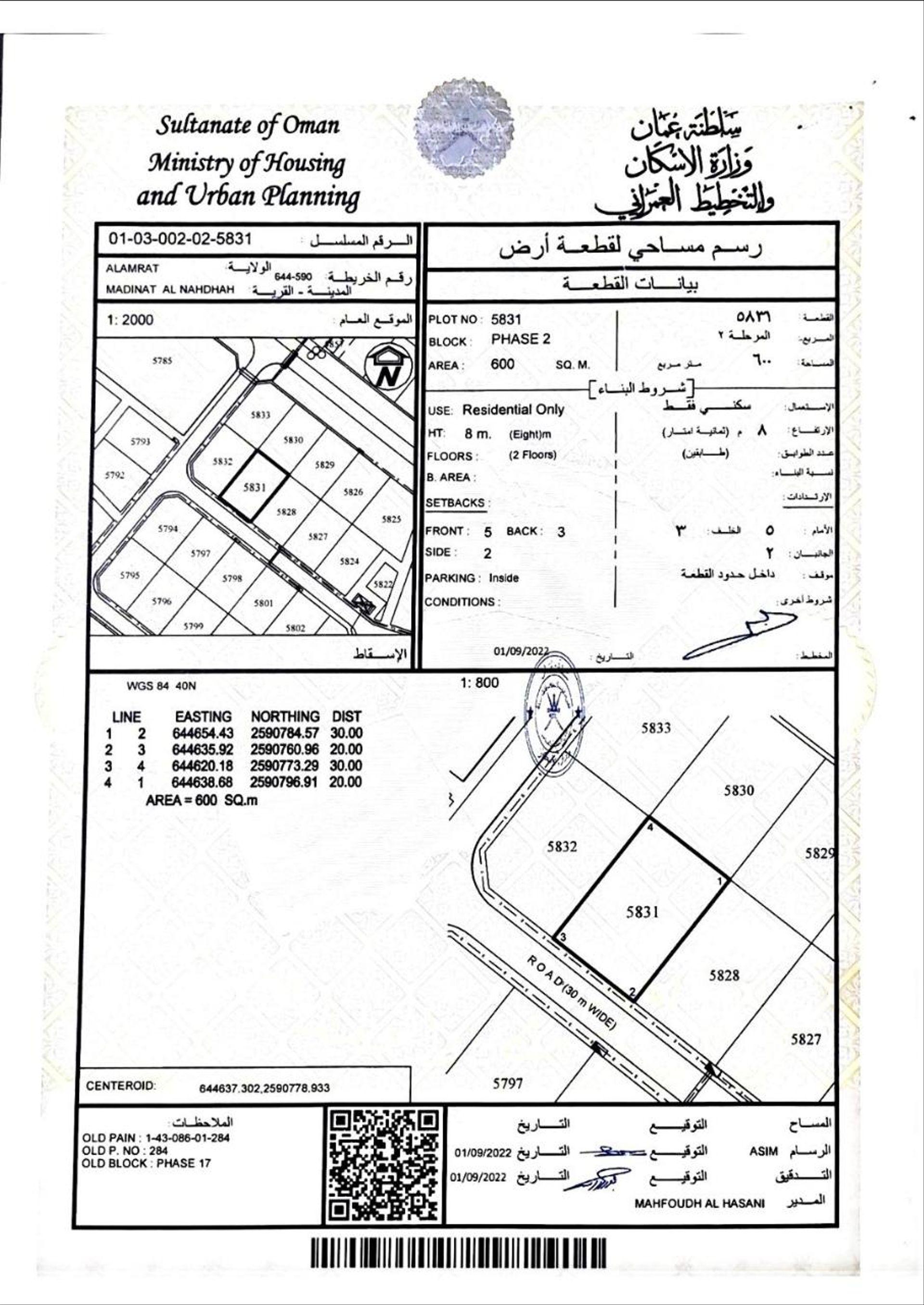 Residential Land in Muscat, Al Amrat