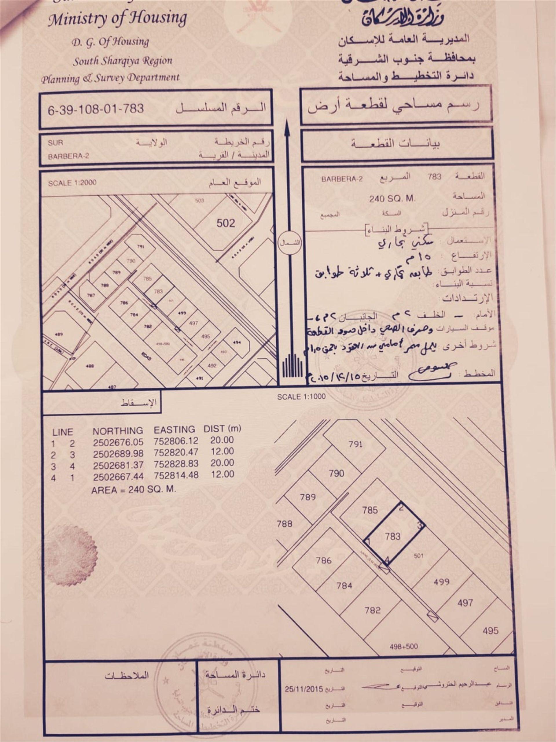 Residential Land in Sur, Ash Sharqiyah South
