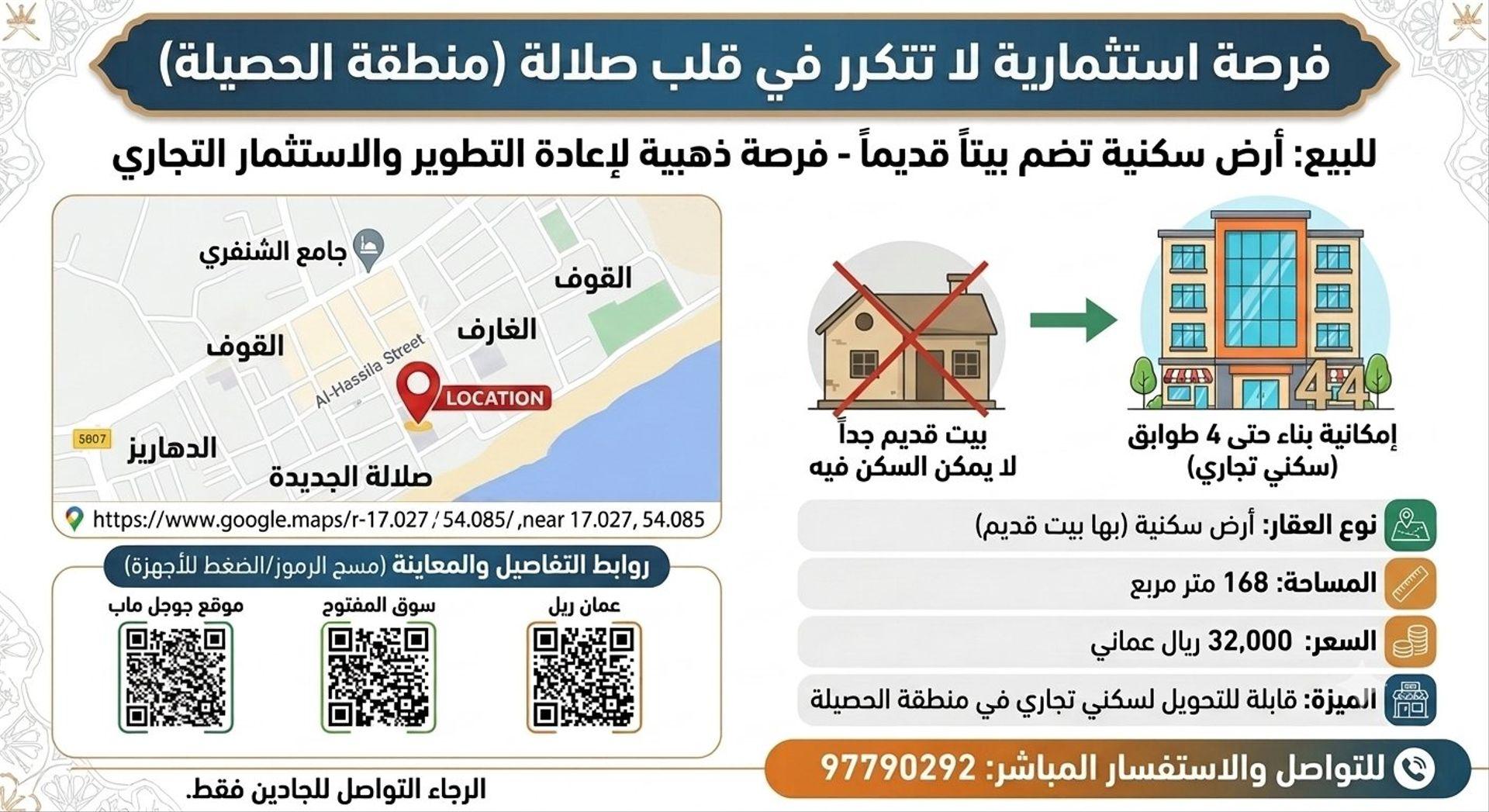 Residential Land in Dhofar, Al Matar North