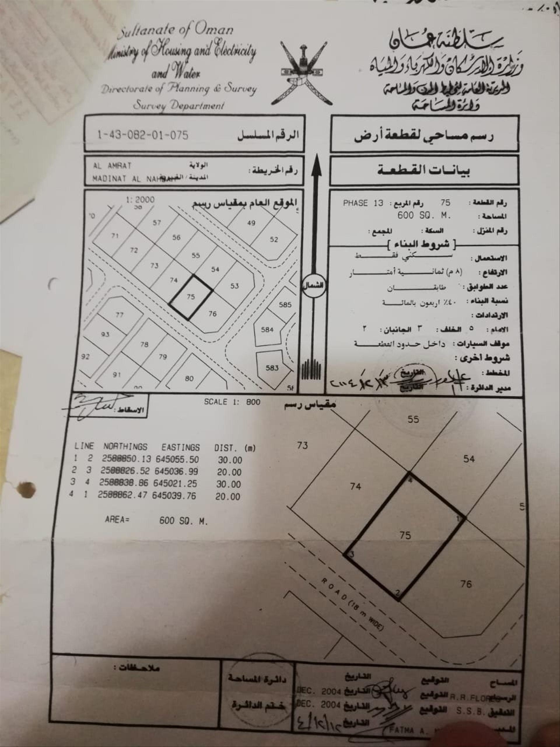 Residential Land in Muscat, Al Amrat