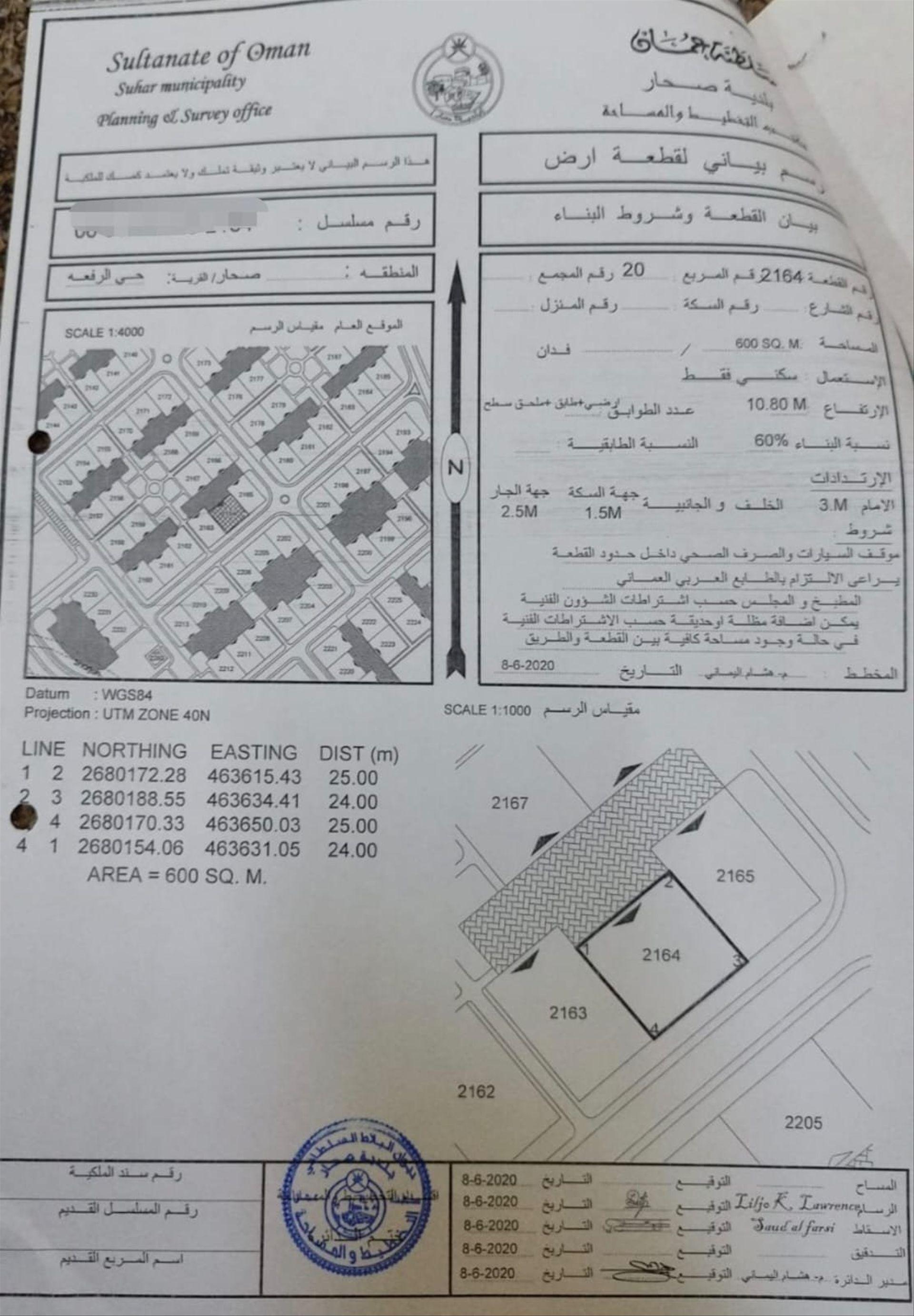 Residential Land in Sayh Al Makarim, Sohar