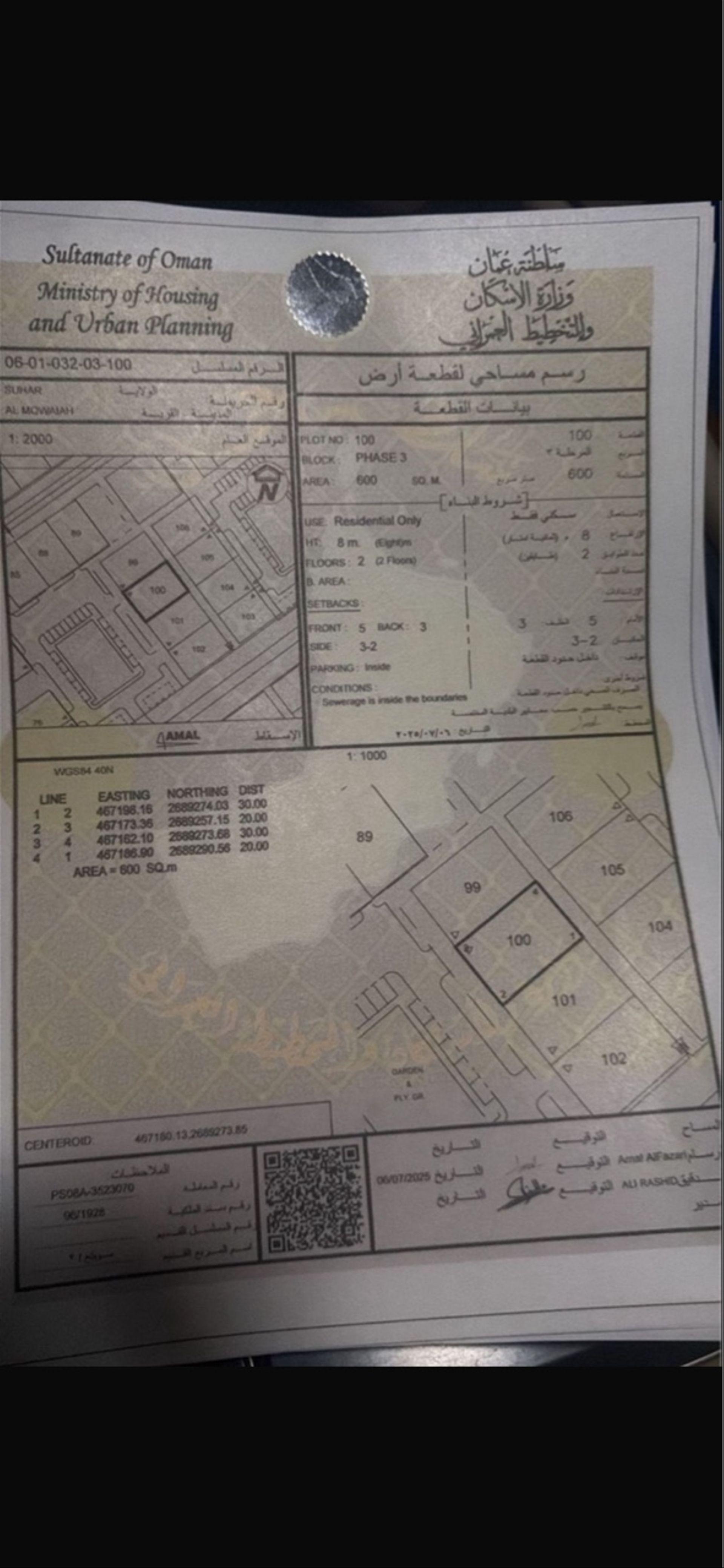 Residential Land in Sohar, Sohar