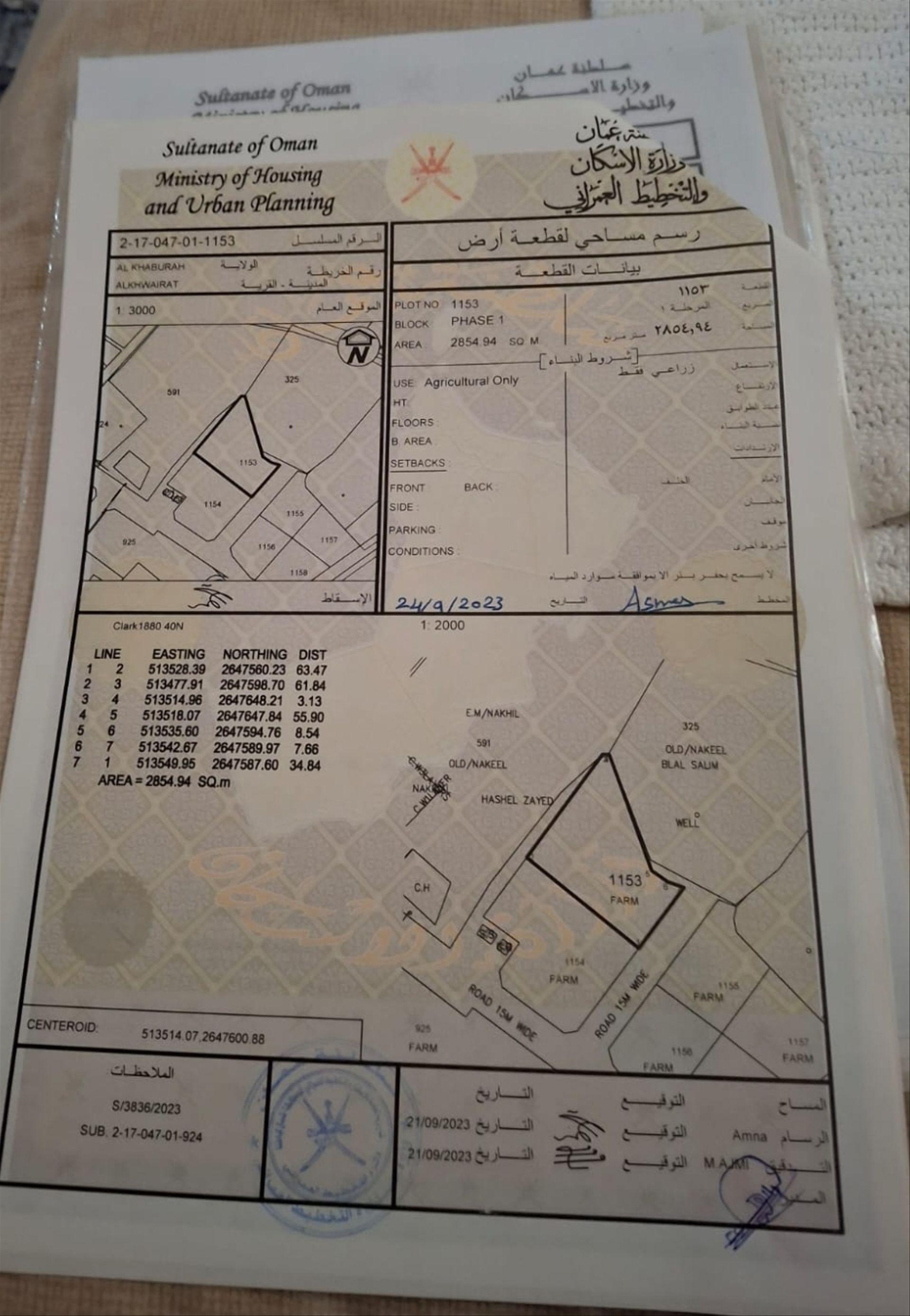 Residential Land in Al Khaburah, Al Khaburah