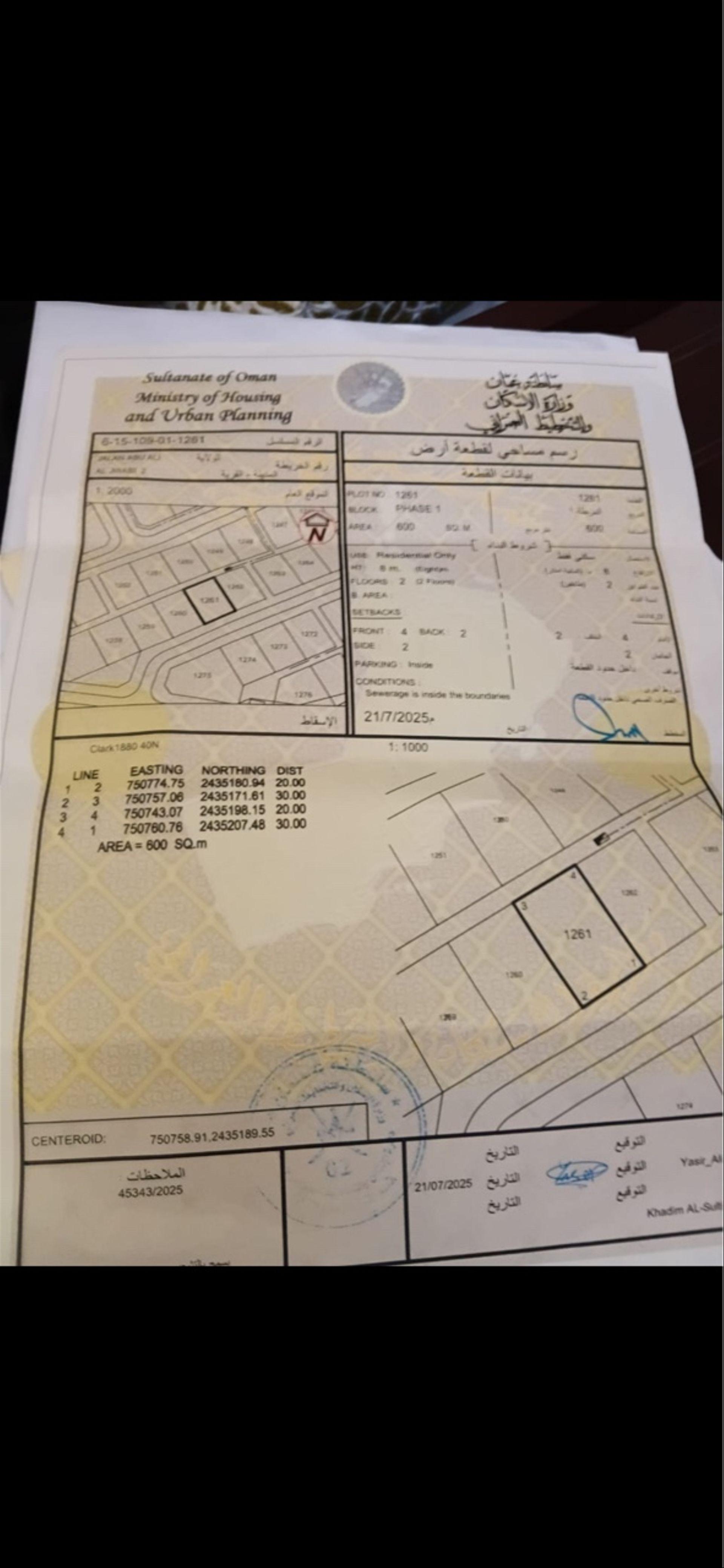 Residential Land in Jaalan Bani Bu Ali, As Silil
