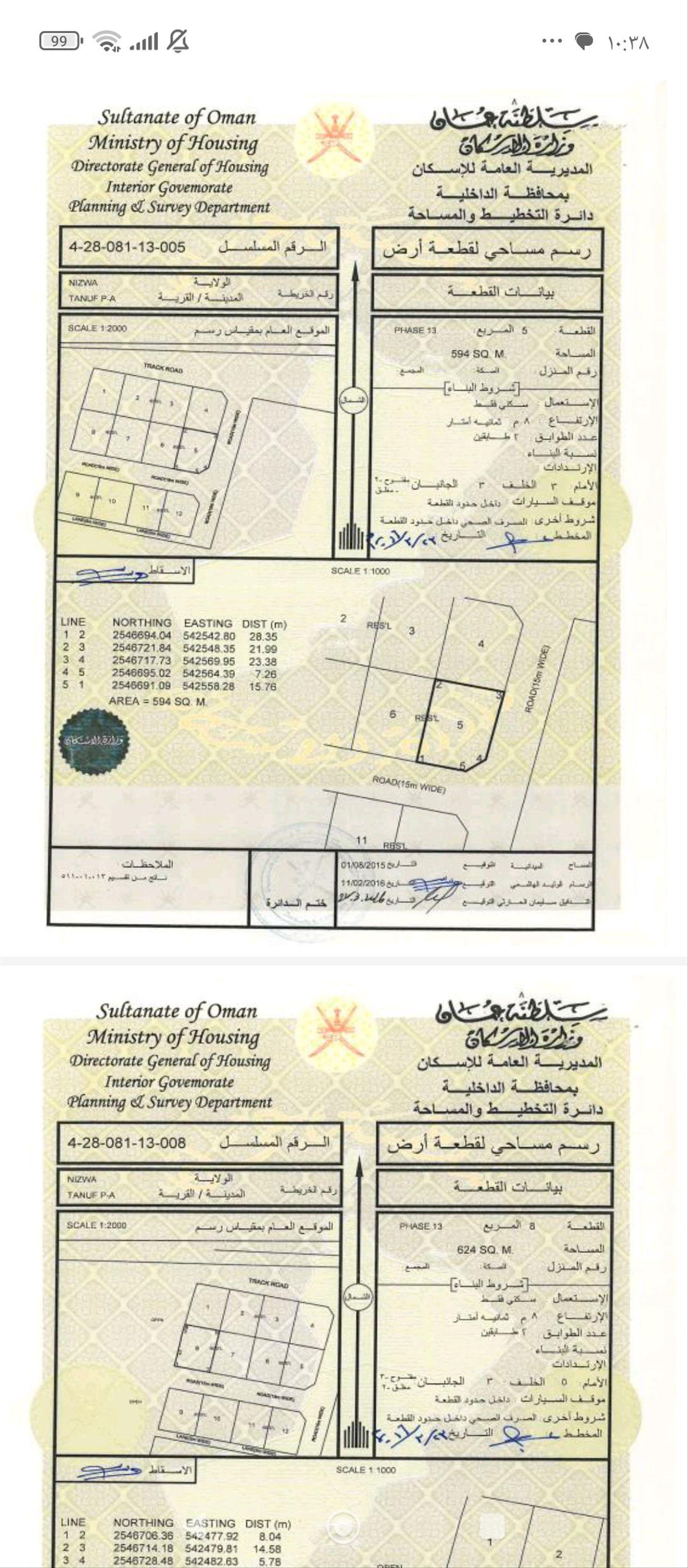 Residential Land in Nizwa, Al Khatm