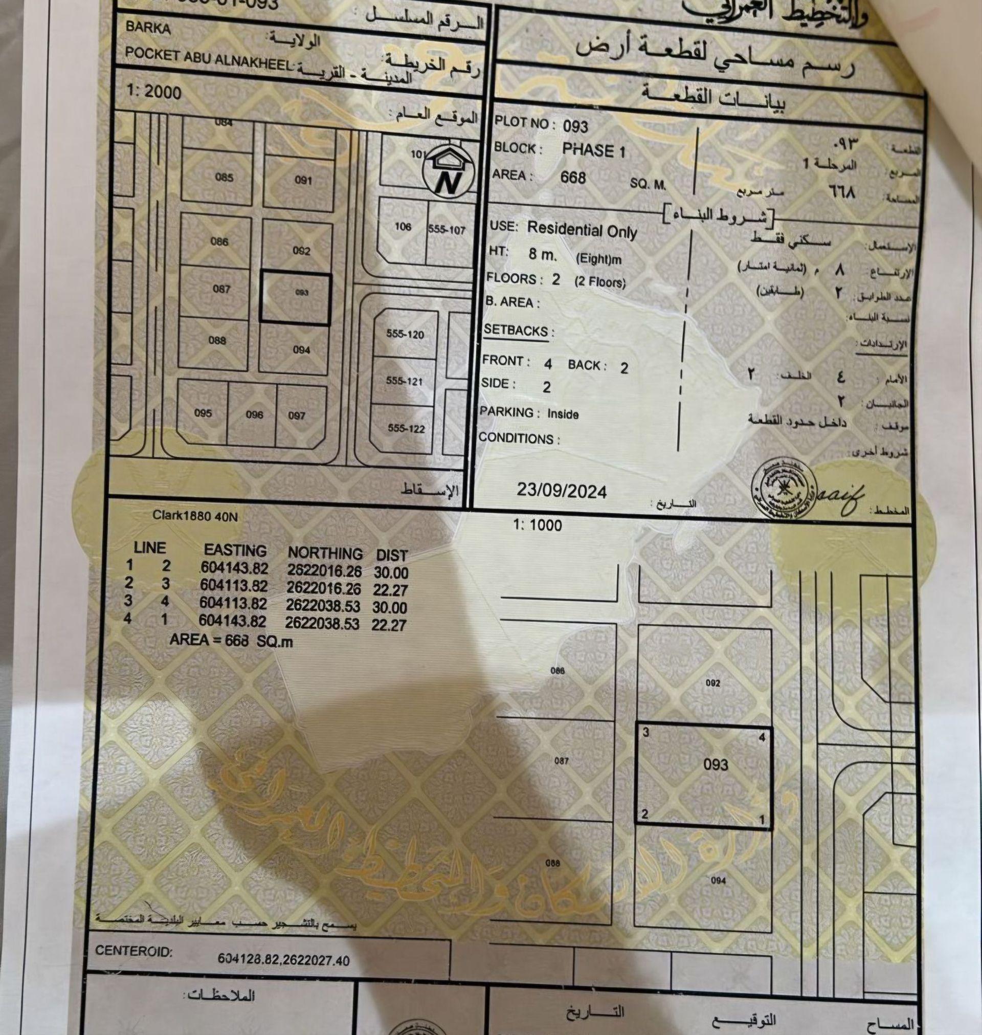 Residential Land in Qari, Barka
