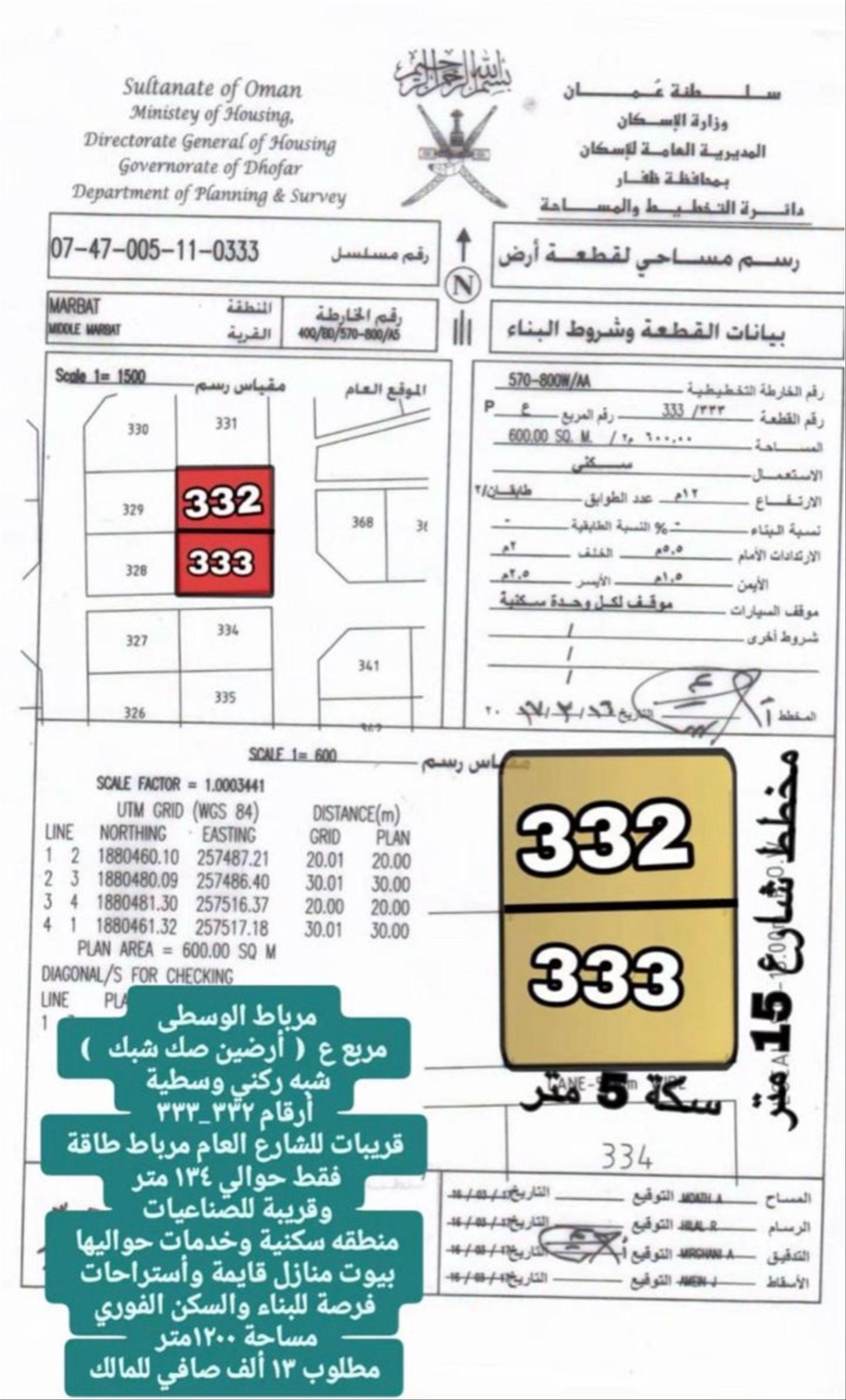 Residential Land in Mirbat, Dhofar