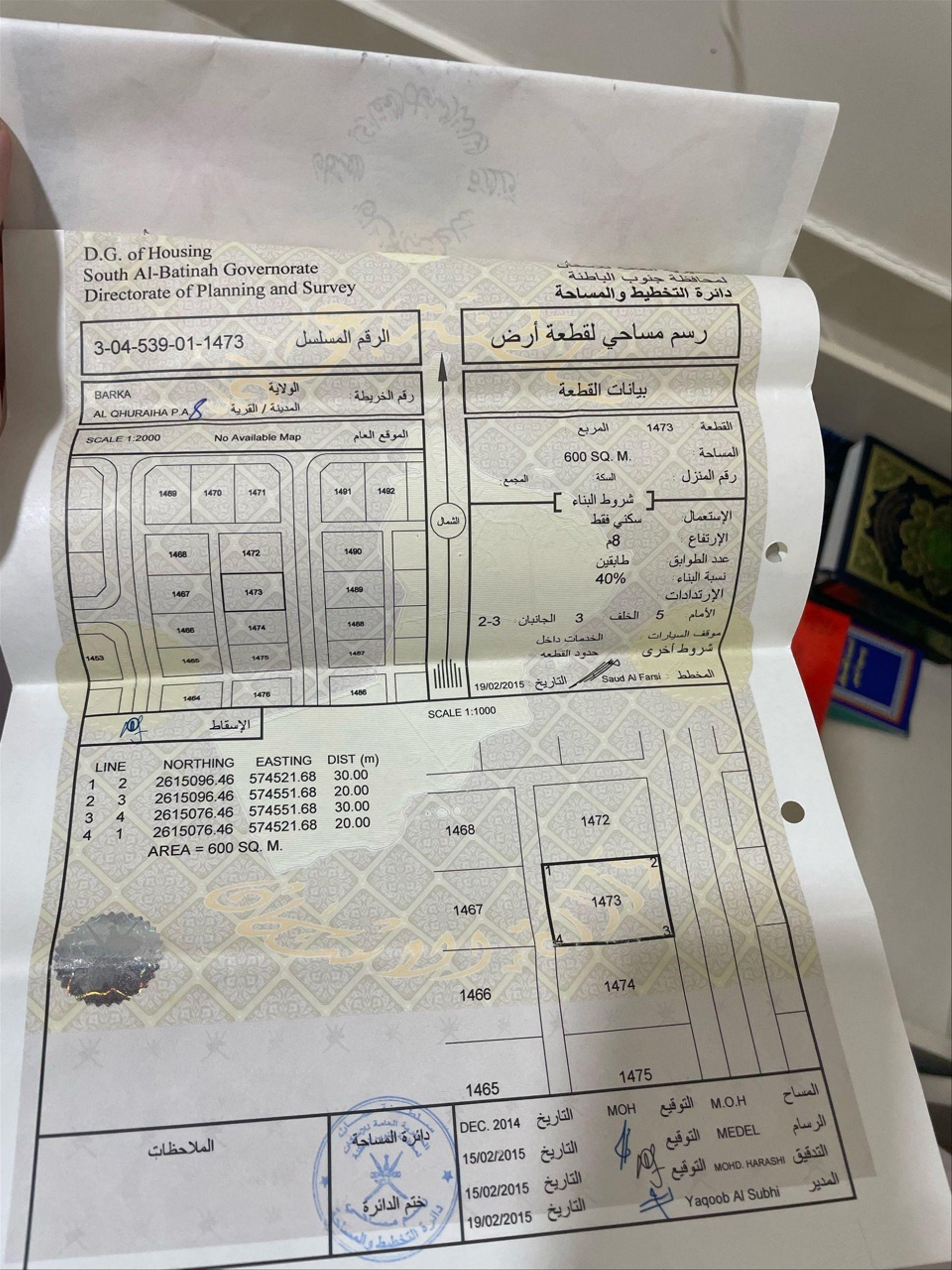 Residential Land in Sayh Al Mahamid, Barka