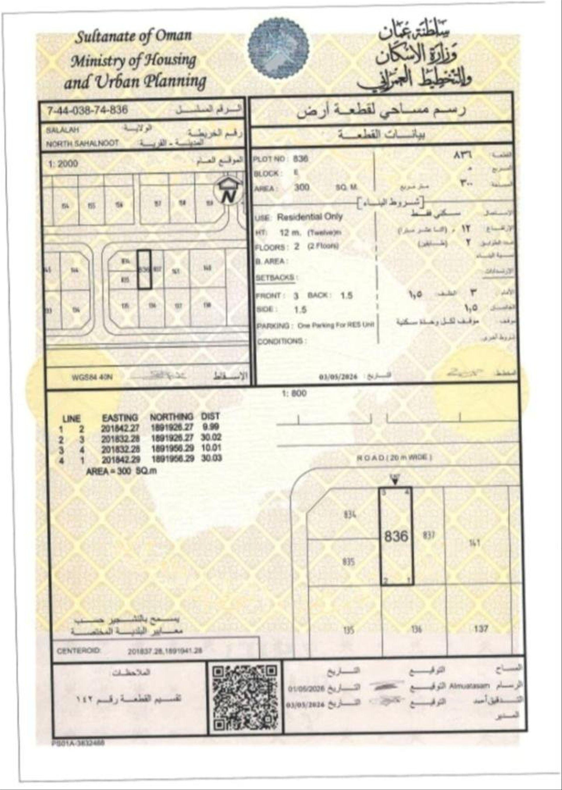 Residential Land in Salalah, Dhofar