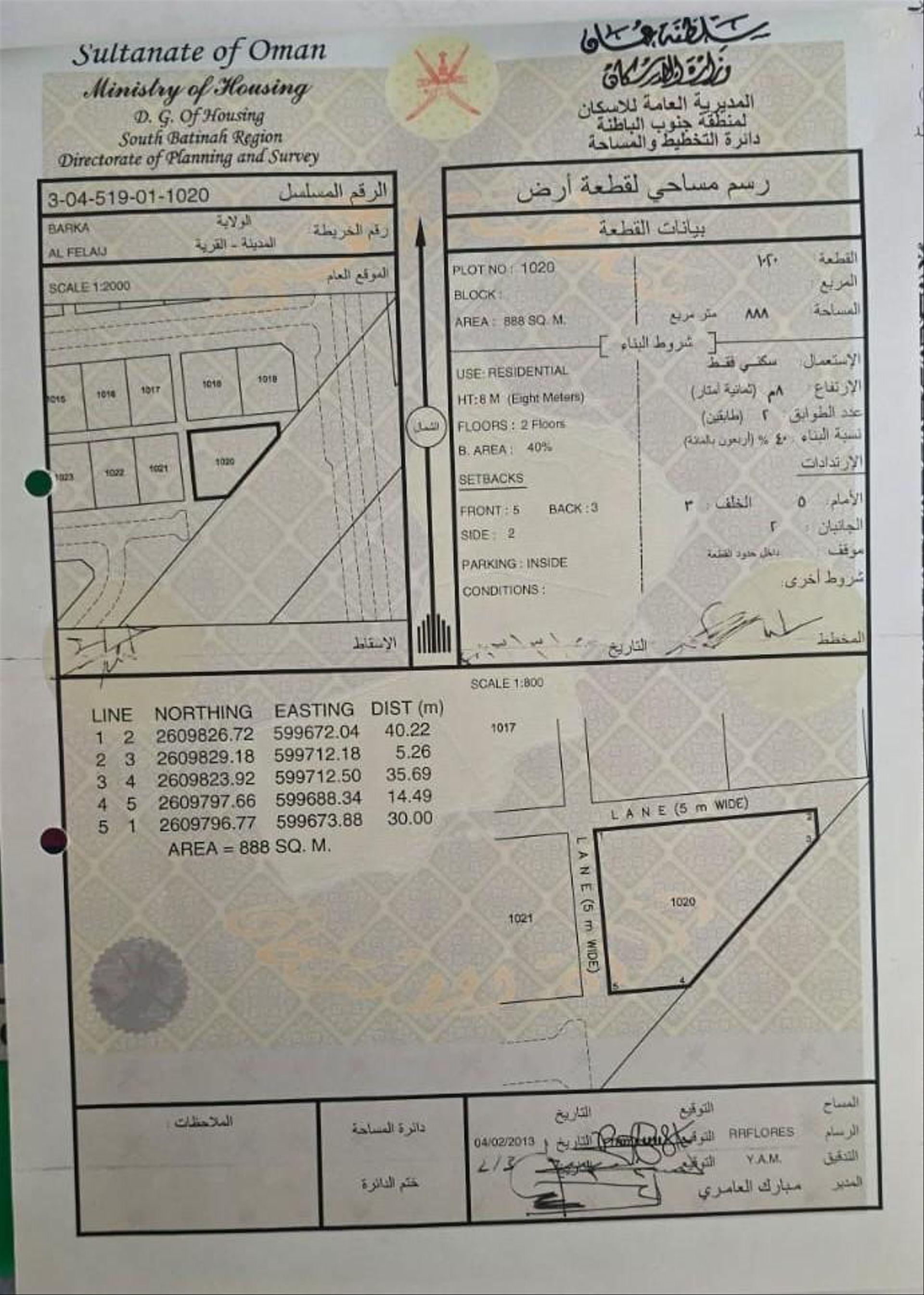 Residential Land in Barka, Al Fulayj