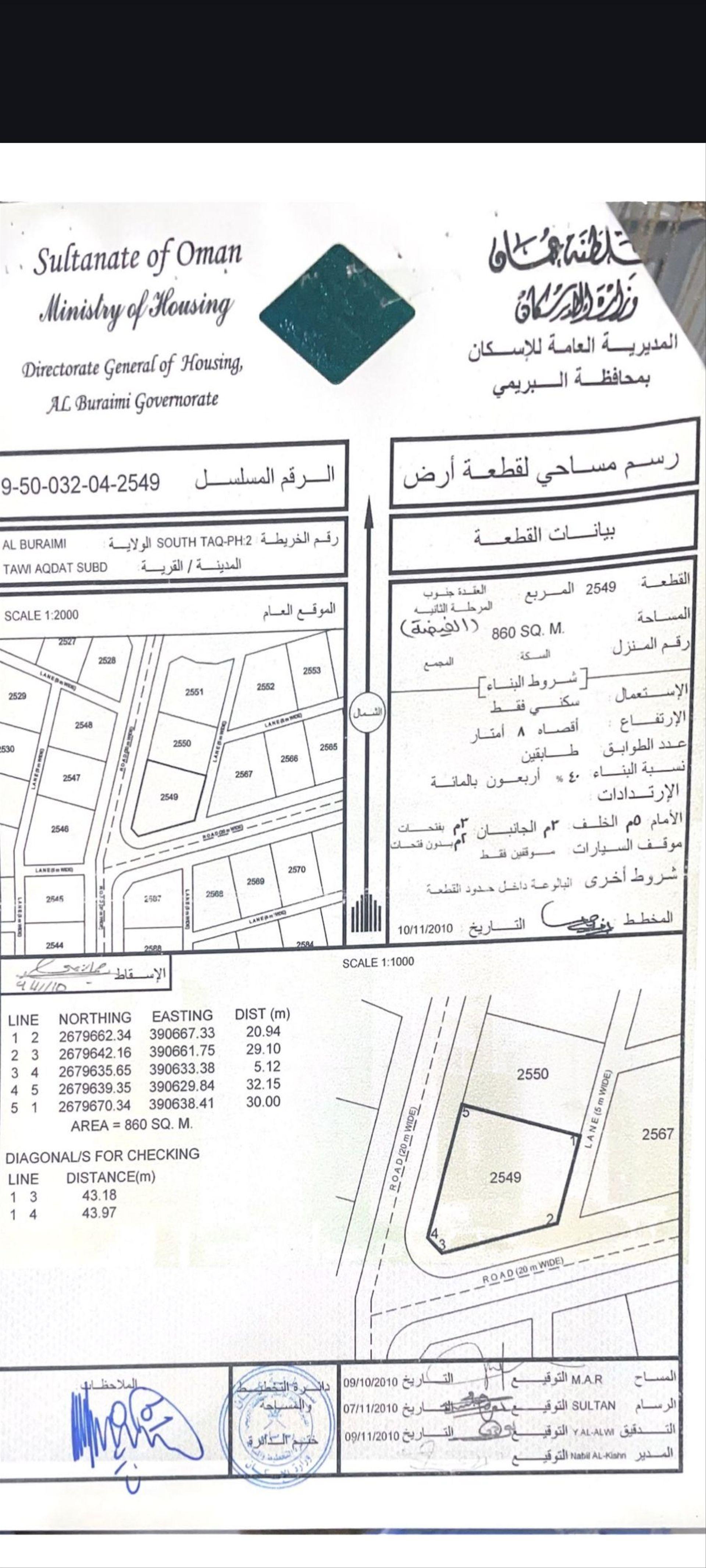 Residential Land in Mazari Al Uqdah, Al Buraymi