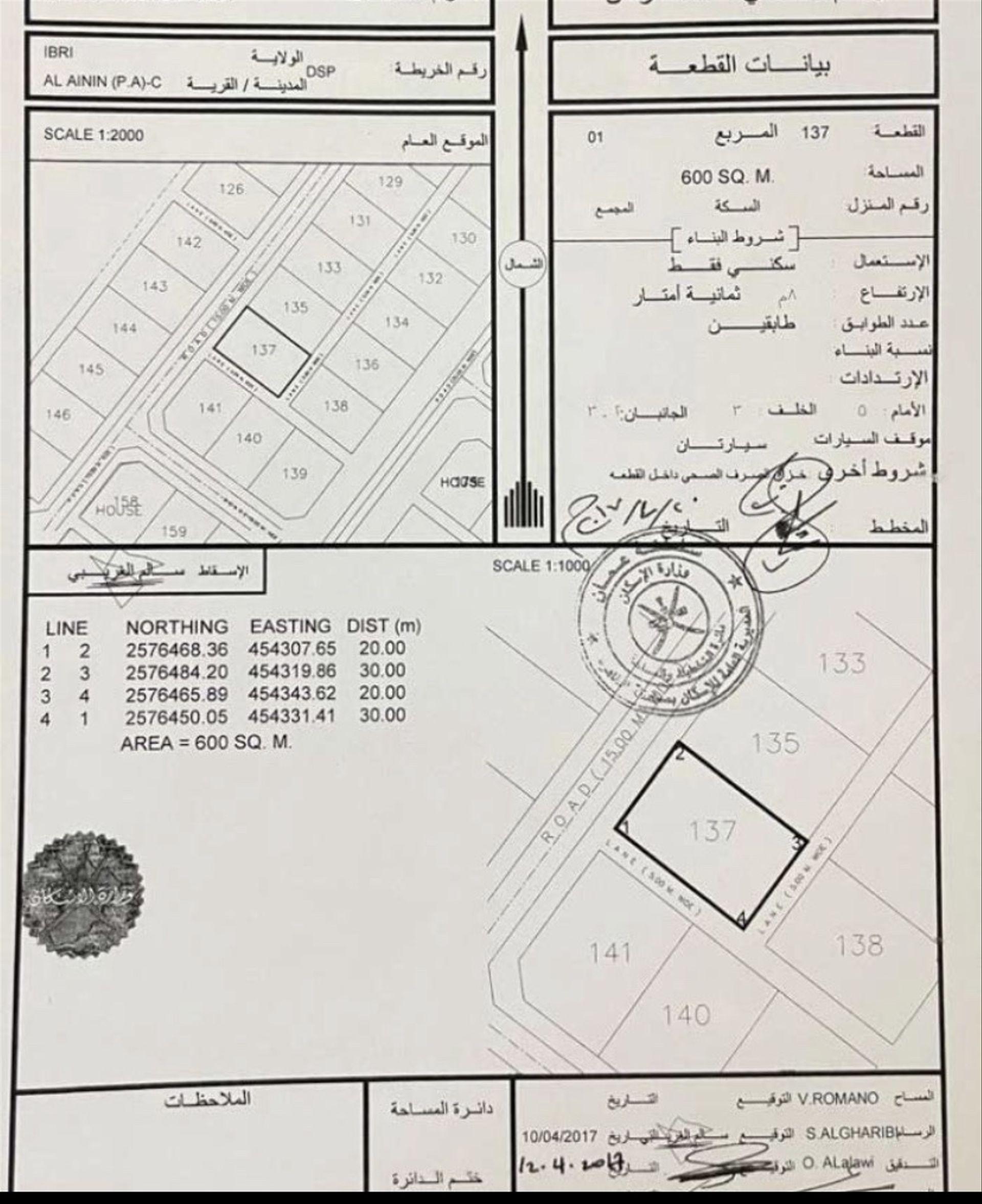 Residential Land in Ibri, Al Aynayn