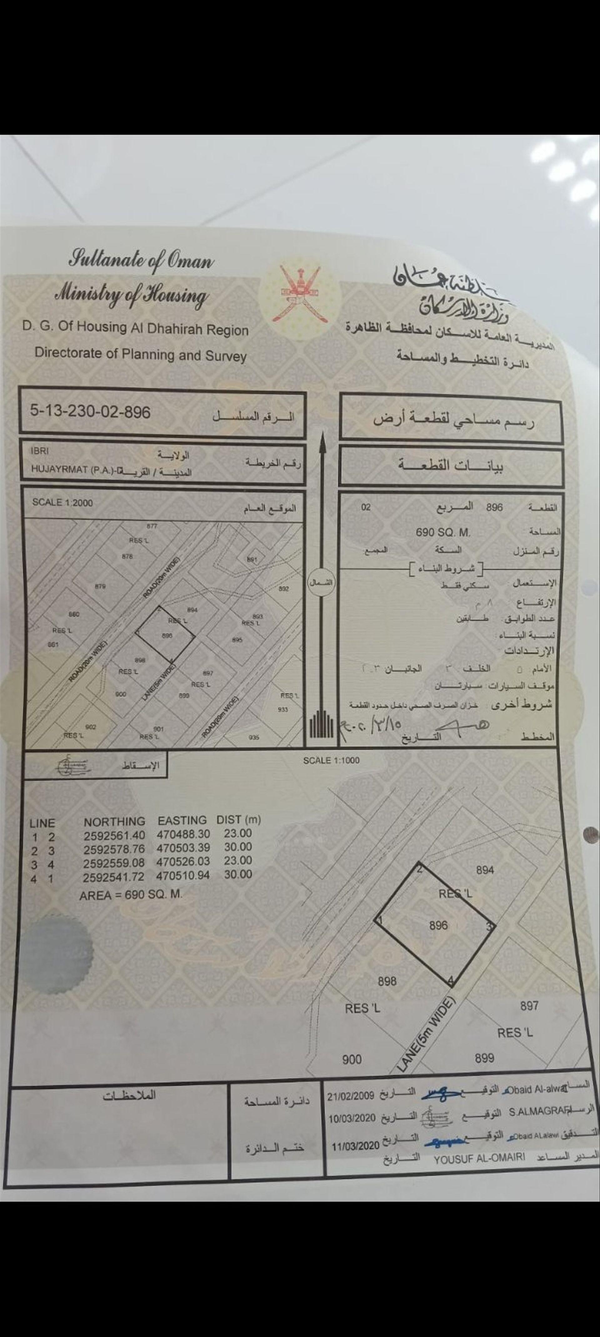 Residential Land in Hijayrmat, Ibri