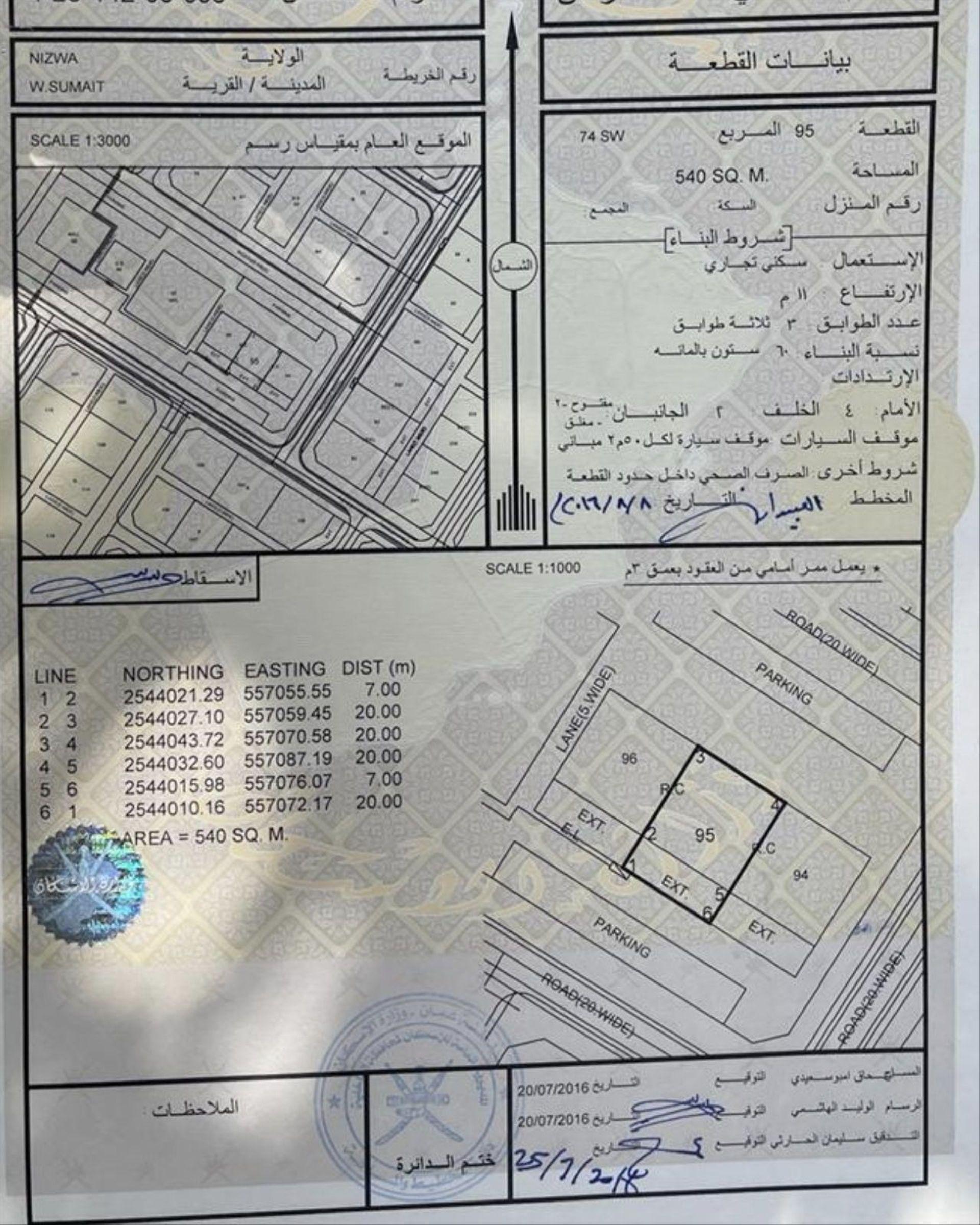 Residential Land in Nizwa, Mraweh Al Jadida