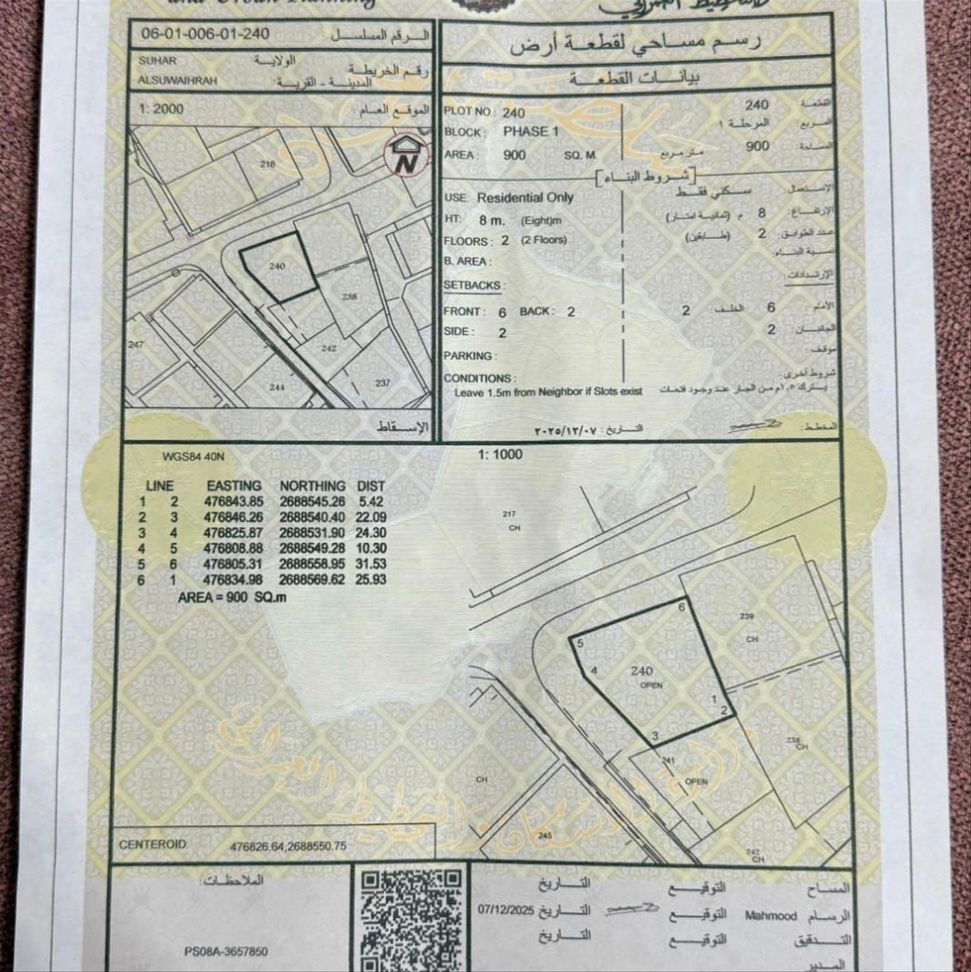 Residential Land in Sohar, Sohar