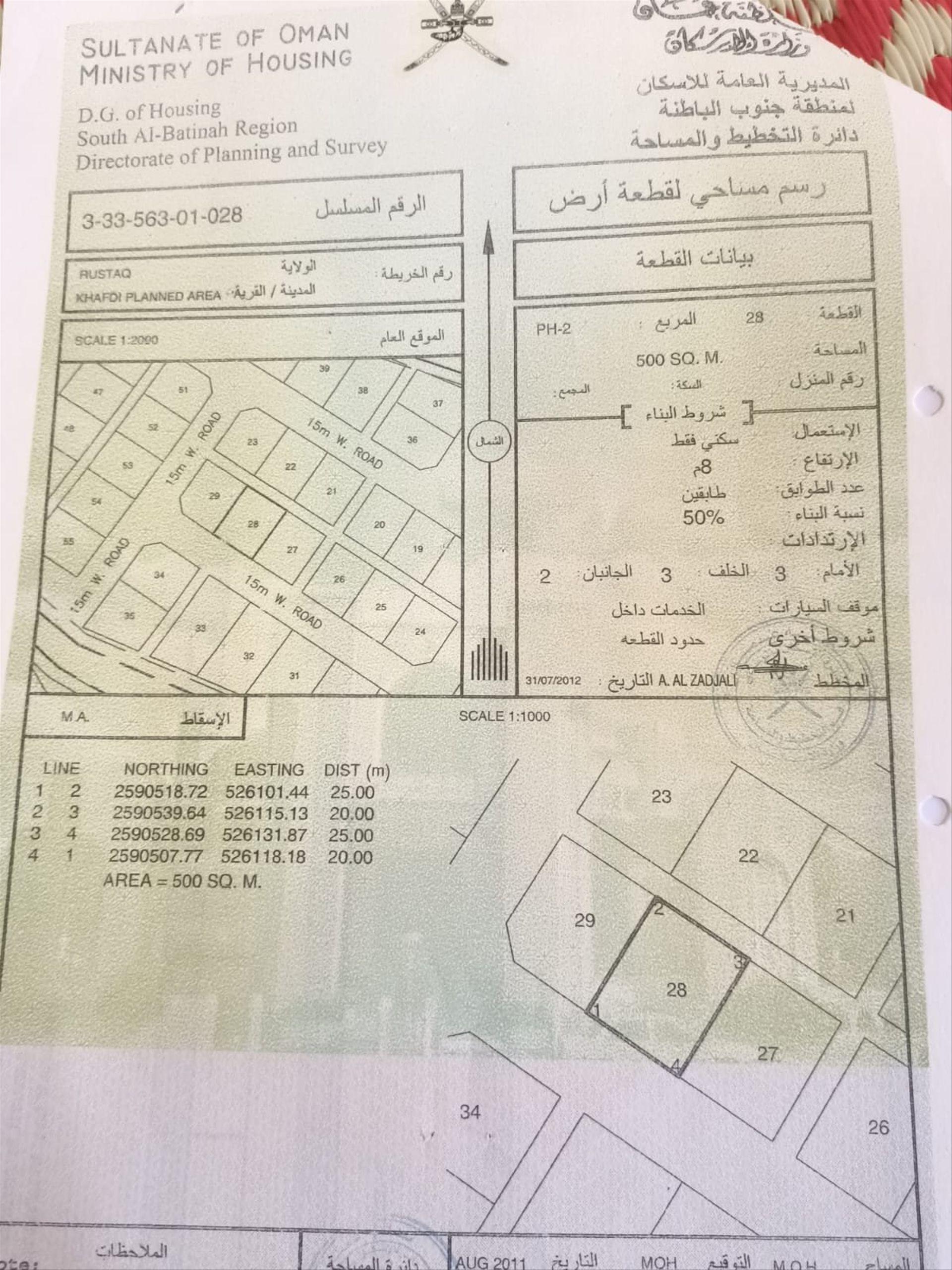 Residential Land in Ar Rustaq, Al Batinah South