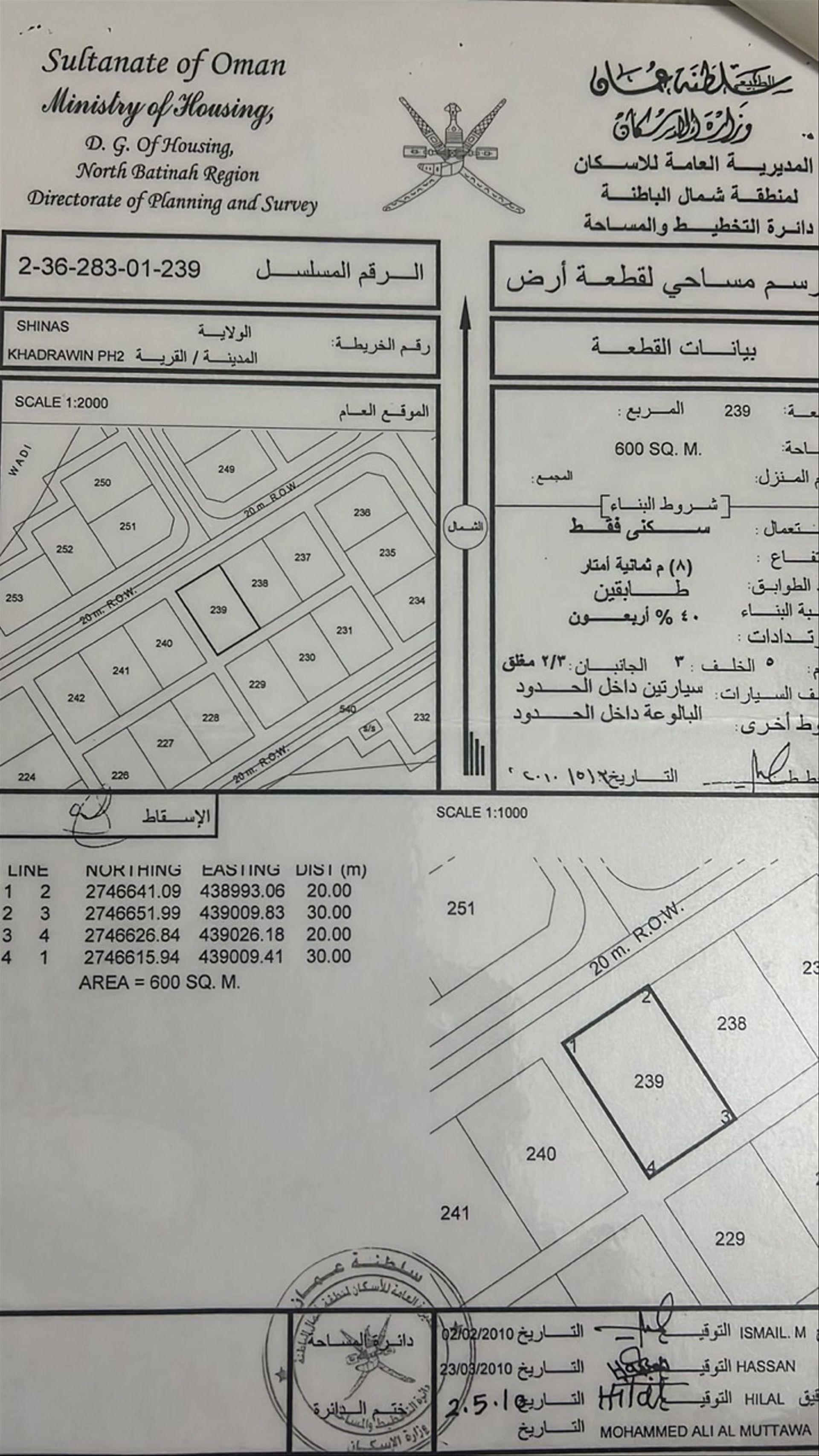 Residential Land in Al Bulaydah, Shinas