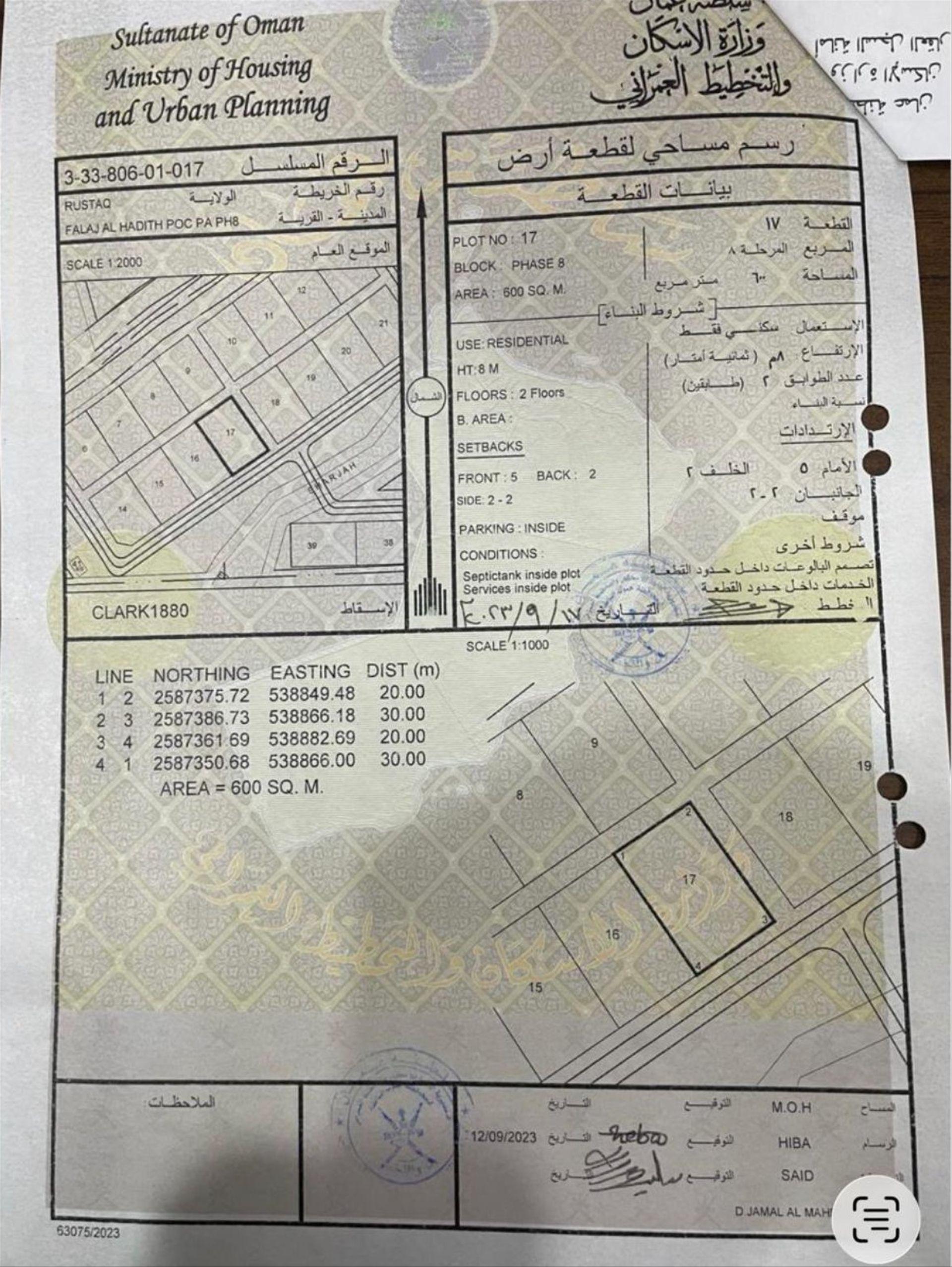 Residential Land in Ar Rustaq, Al Batinah South