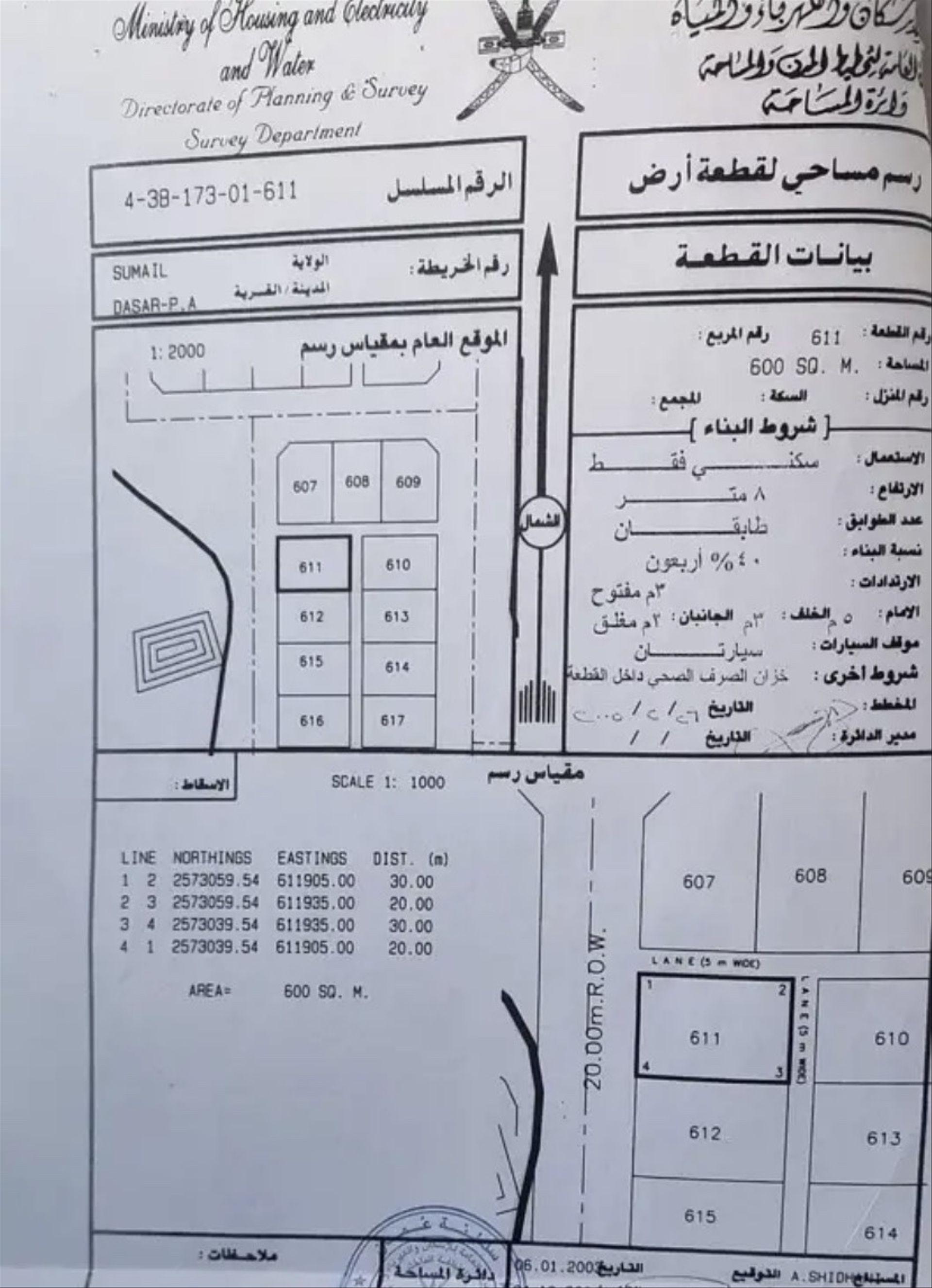 Residential Land in Samail, Ad Dasur