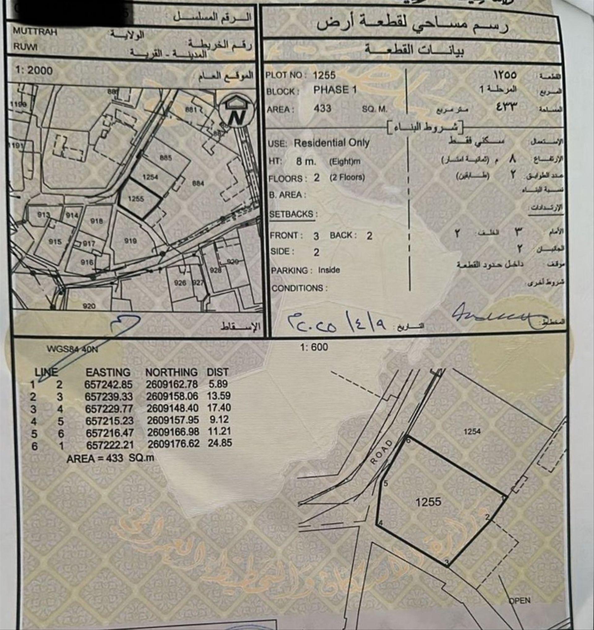 Residential Land in Muttrah, Muscat