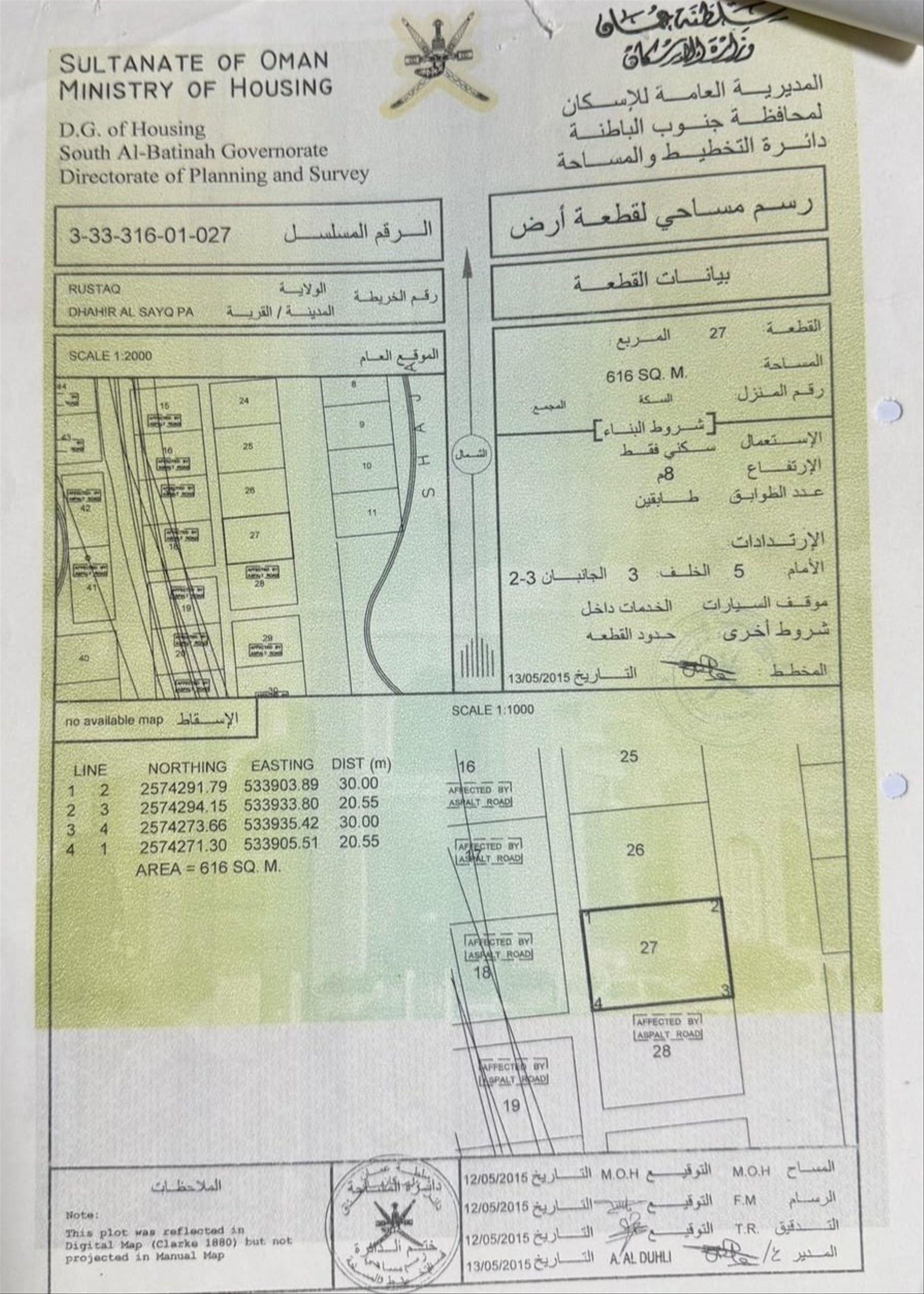 Residential Land in Ar Rustaq, Al Batinah South