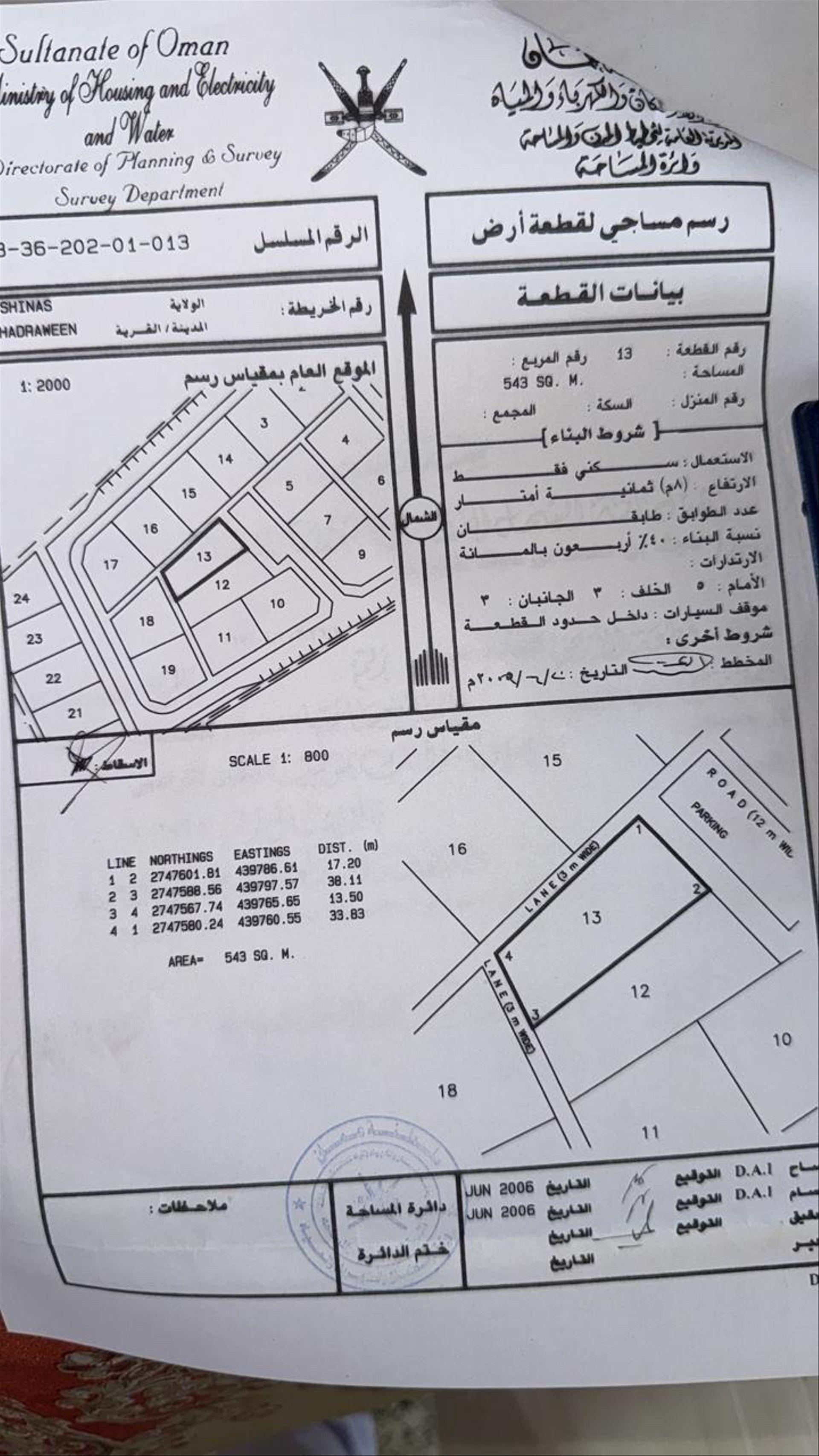 Residential Land in Khadrawayn, Shinas