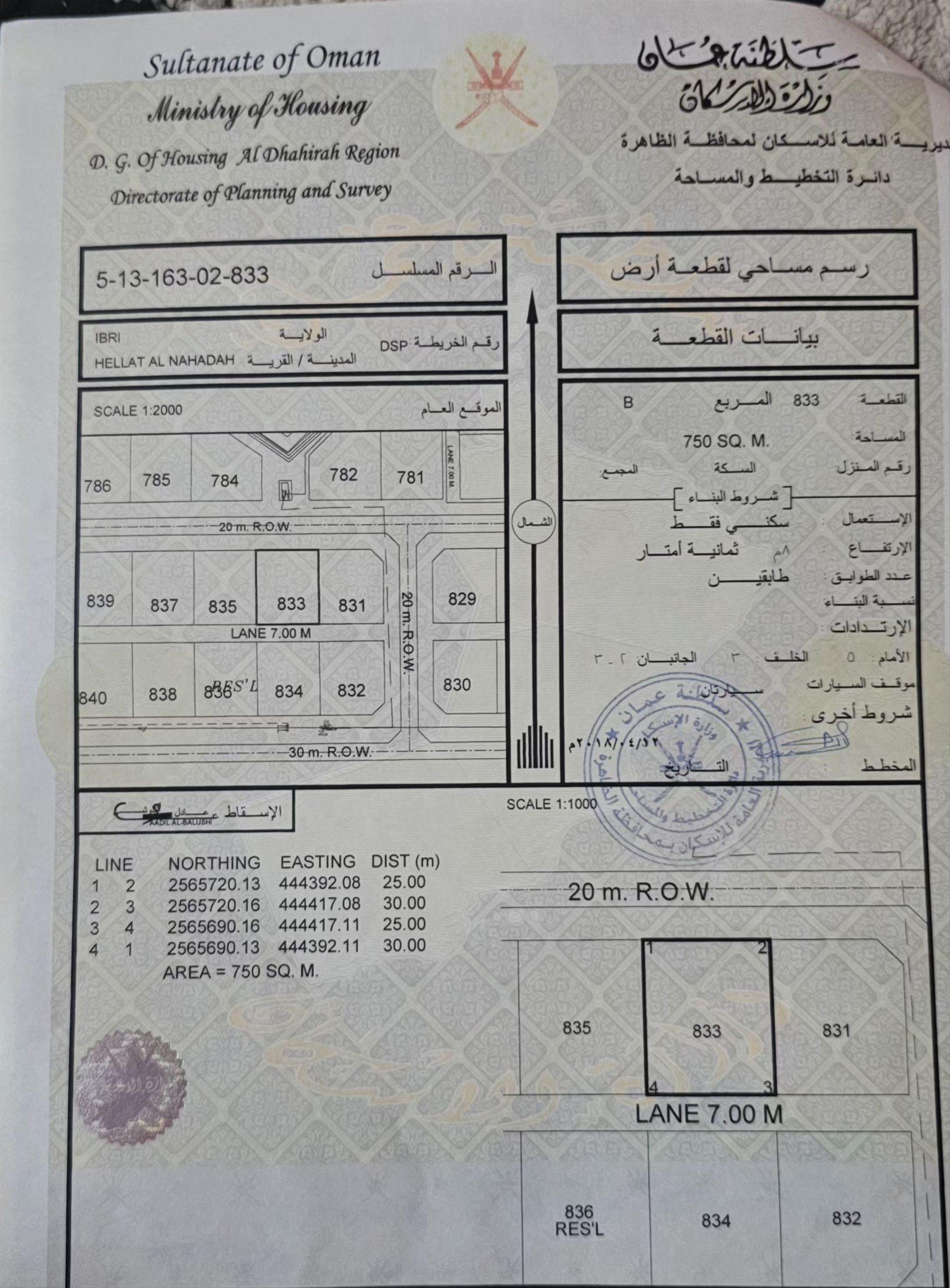 Residential Land in Al Akheedar, Ibri