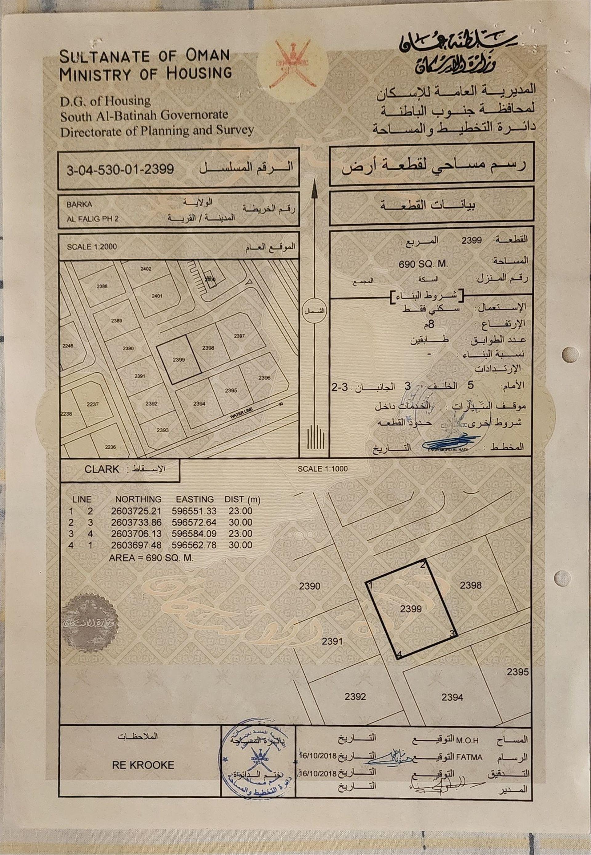 Residential Land in Al Maawil, Al Farah