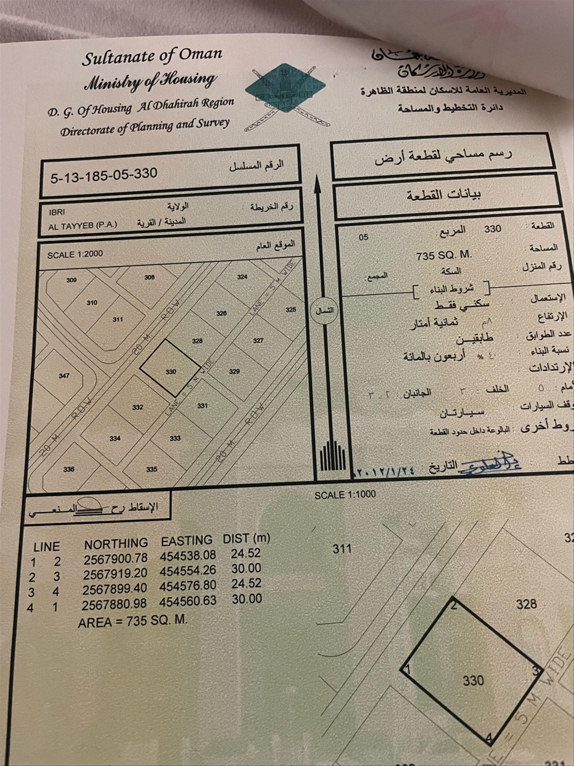 Residential Land in Ibri, Al Qurayn