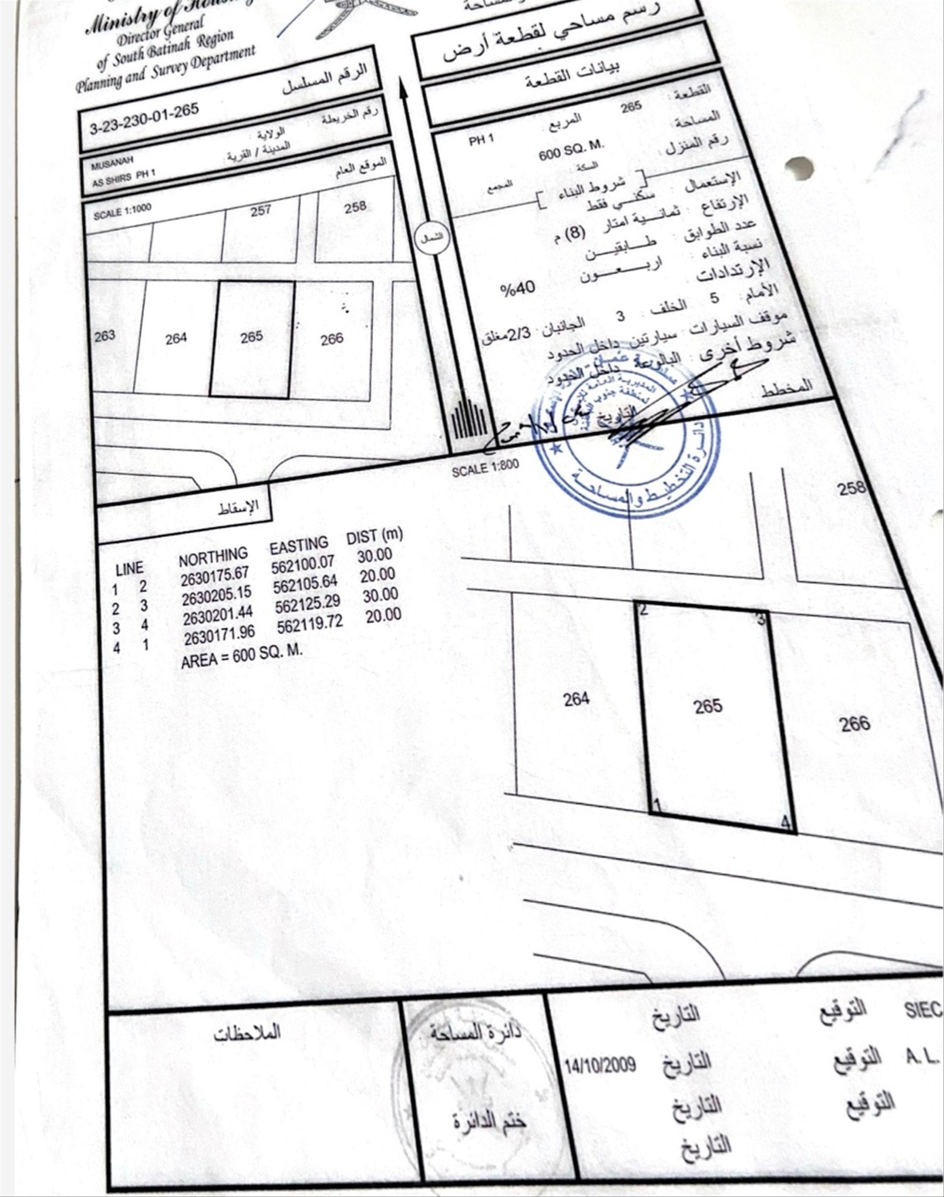 Residential Land in Al Musanaah, Shirs Al Hadadbah